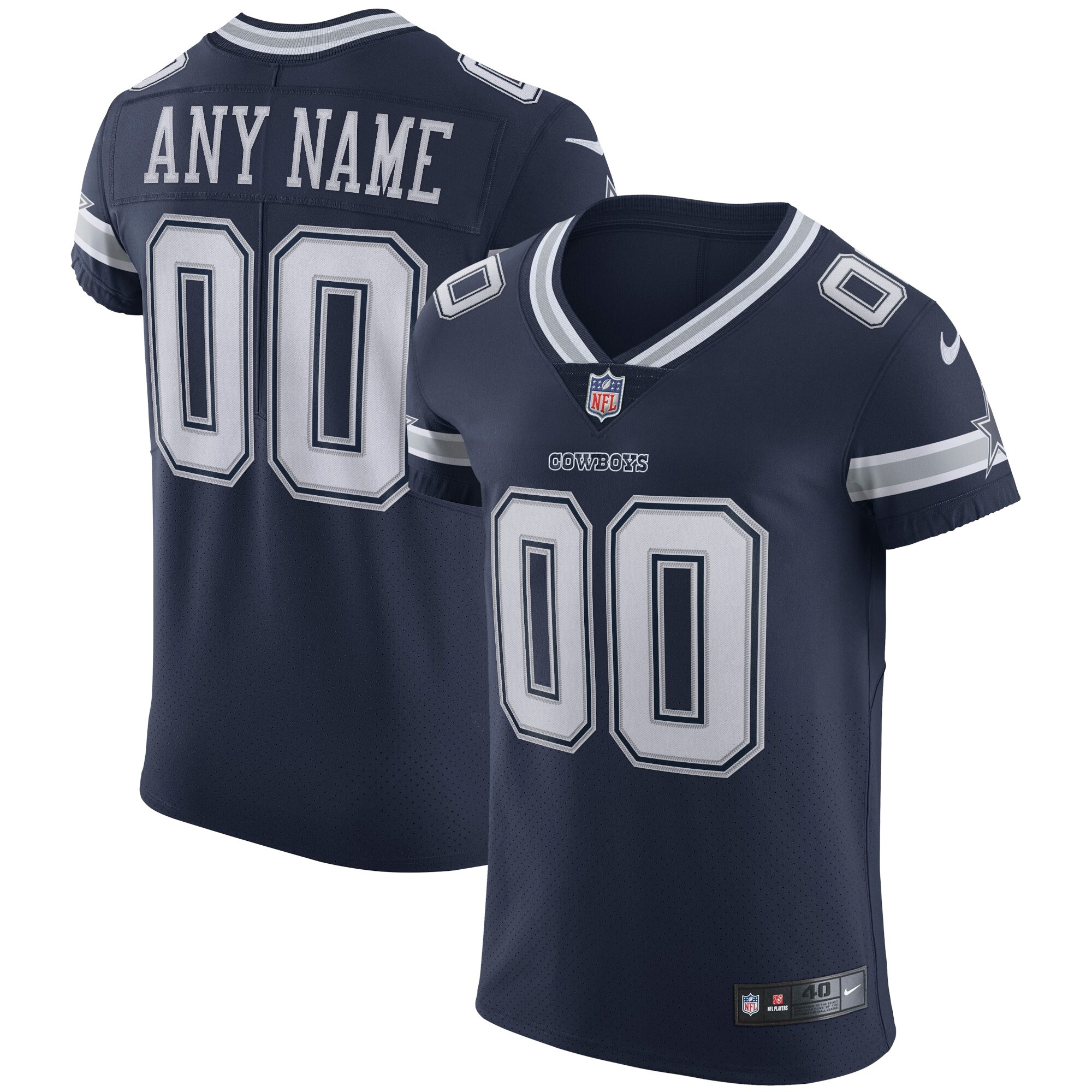 Nike Cowboys Navy Personalized Jersey - Customize Your Legend!