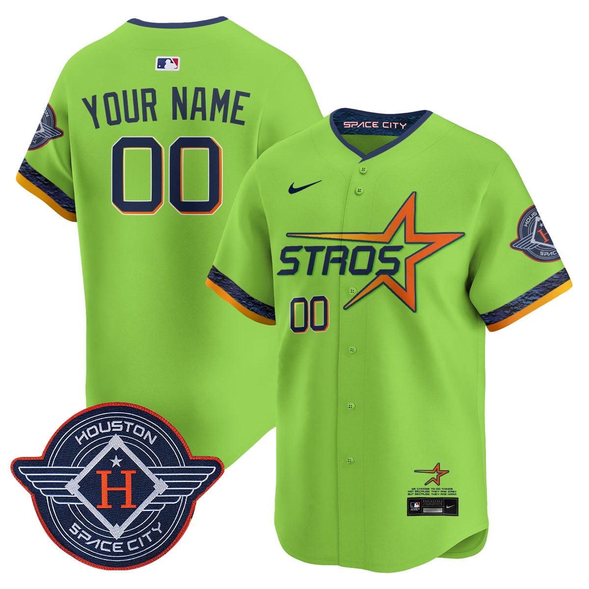 Alternative view of nike cream Astros Space City Jersey - Nike Astros Space City Jersey