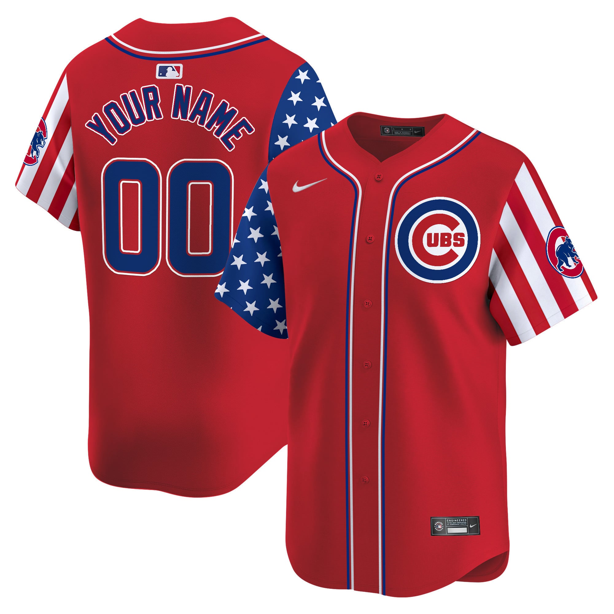 Alternative view of Nike Cubs Stars Stripes Jersey - Nike Cubs Jersey White - Stars &