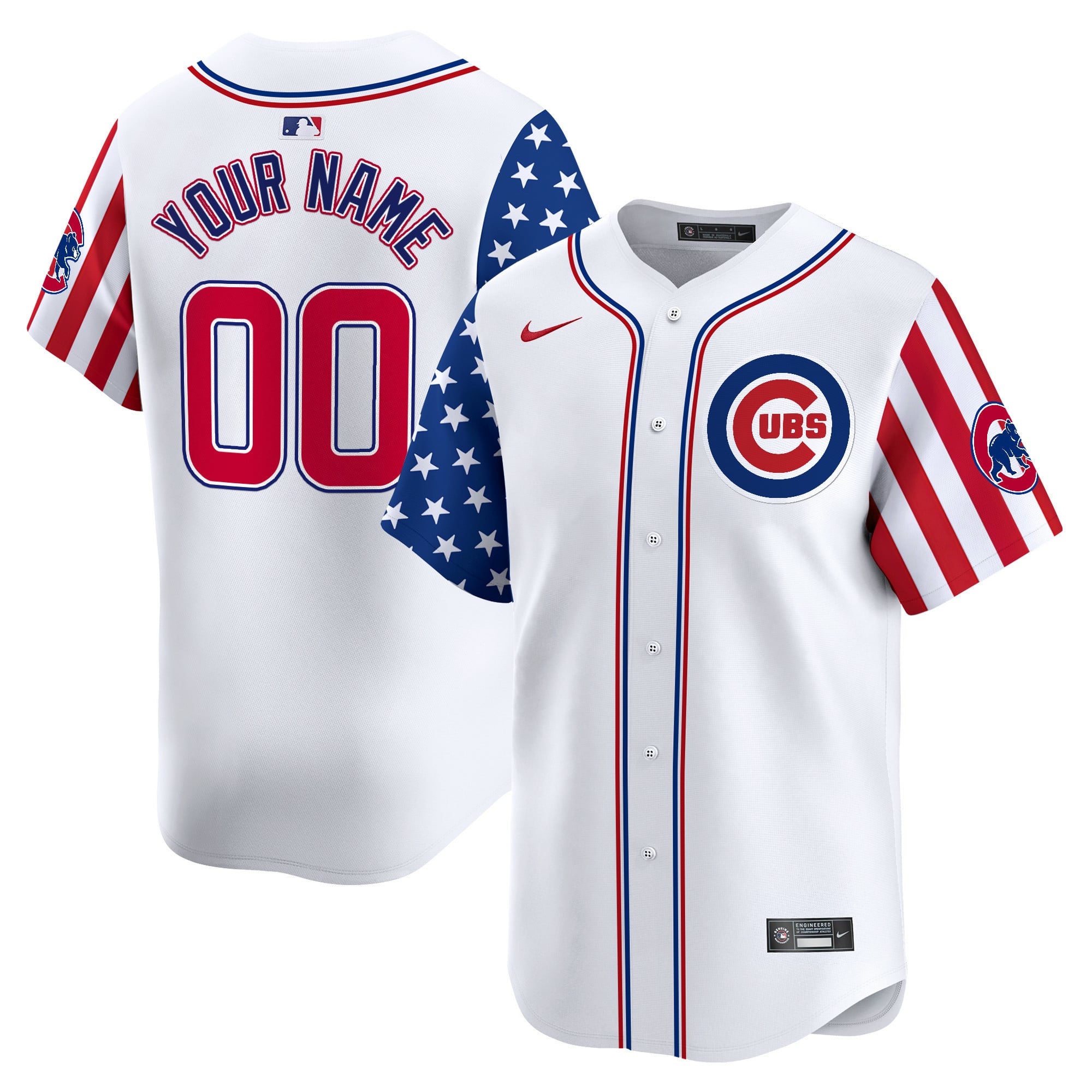 Nike Cubs Stars Stripes Jersey - Nike Cubs Jersey White - Stars &
