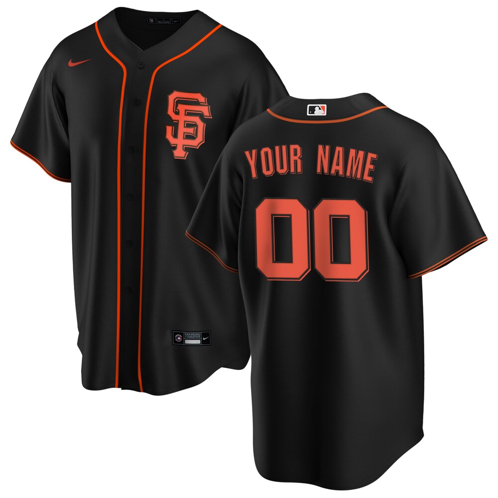 nike custom Giants Black Alternate Jersey - Nike Giants Black