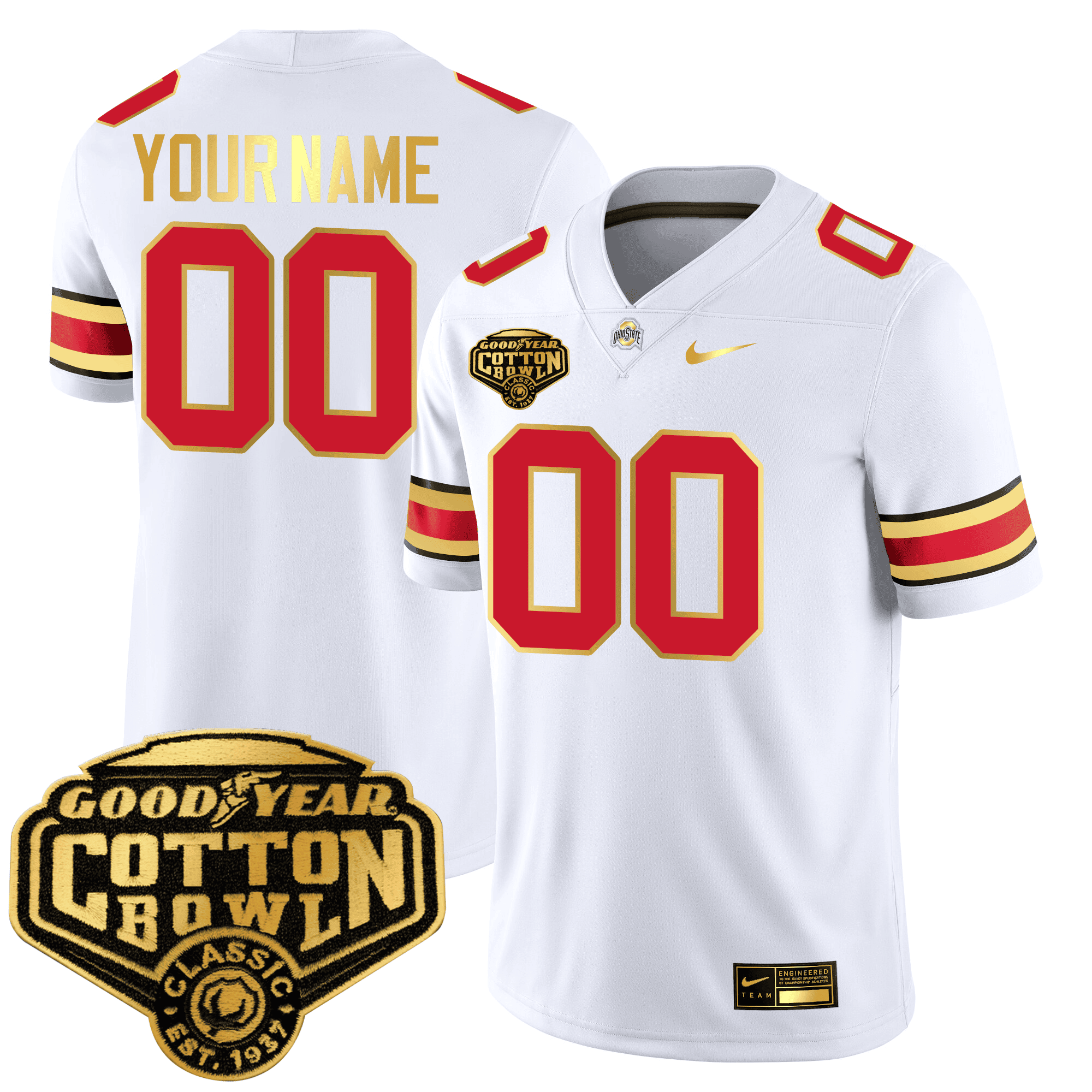 Alternative view of nike custom Ohio State Cotton Bowl Jersey - Nike Ohio State Cotton