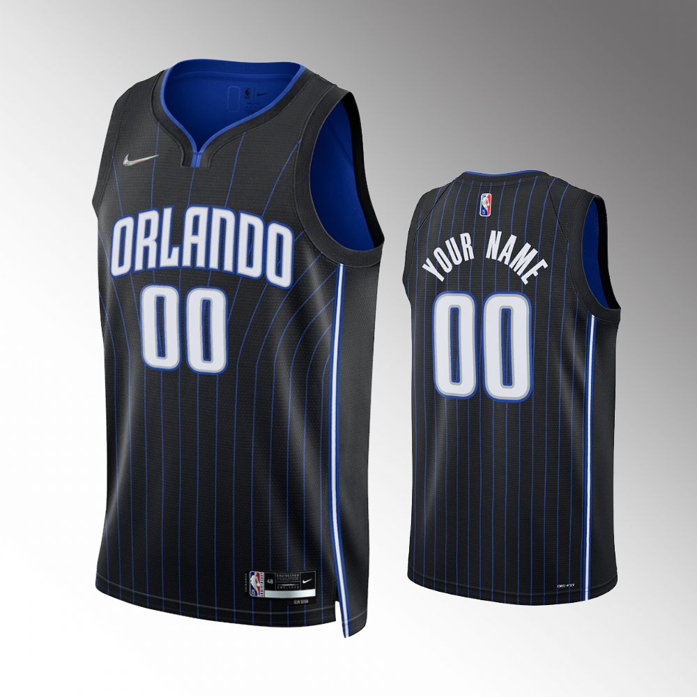 nike custom Orlando Magic Black Jersey - Nike Orlando Magic Black