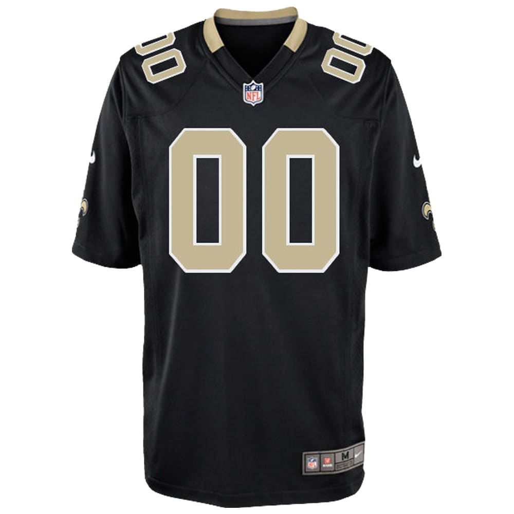 Alternative view of nike custom Saints Black Alternate Jersey - Nike Saints Black