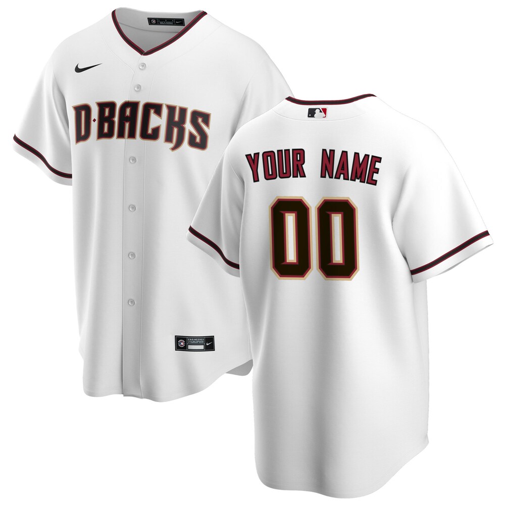 Nike D-backs White Home Custom Jersey - Personalize Yours!