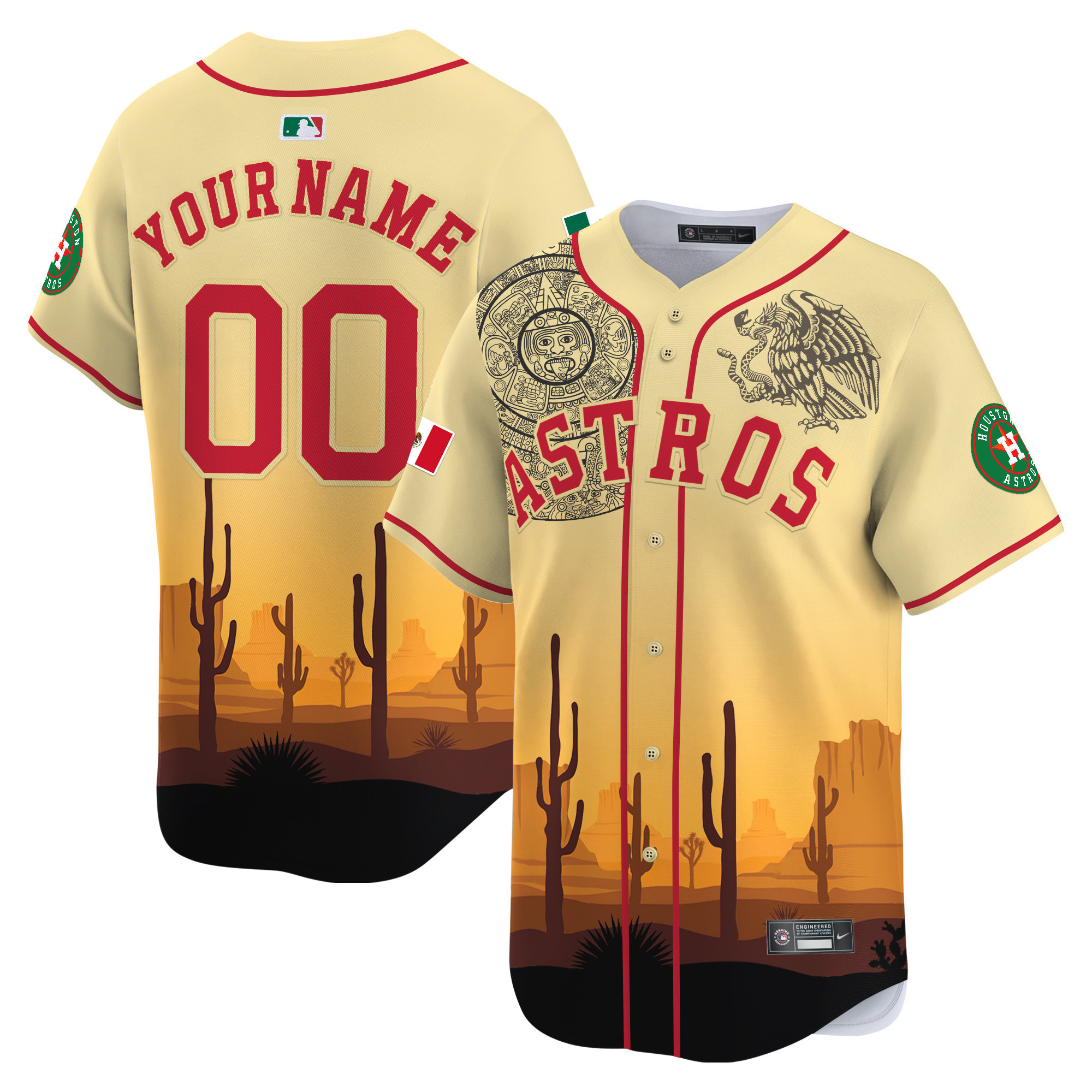 nike desert Astros Mexico Series Jersey - Nike Astros Mexico Series