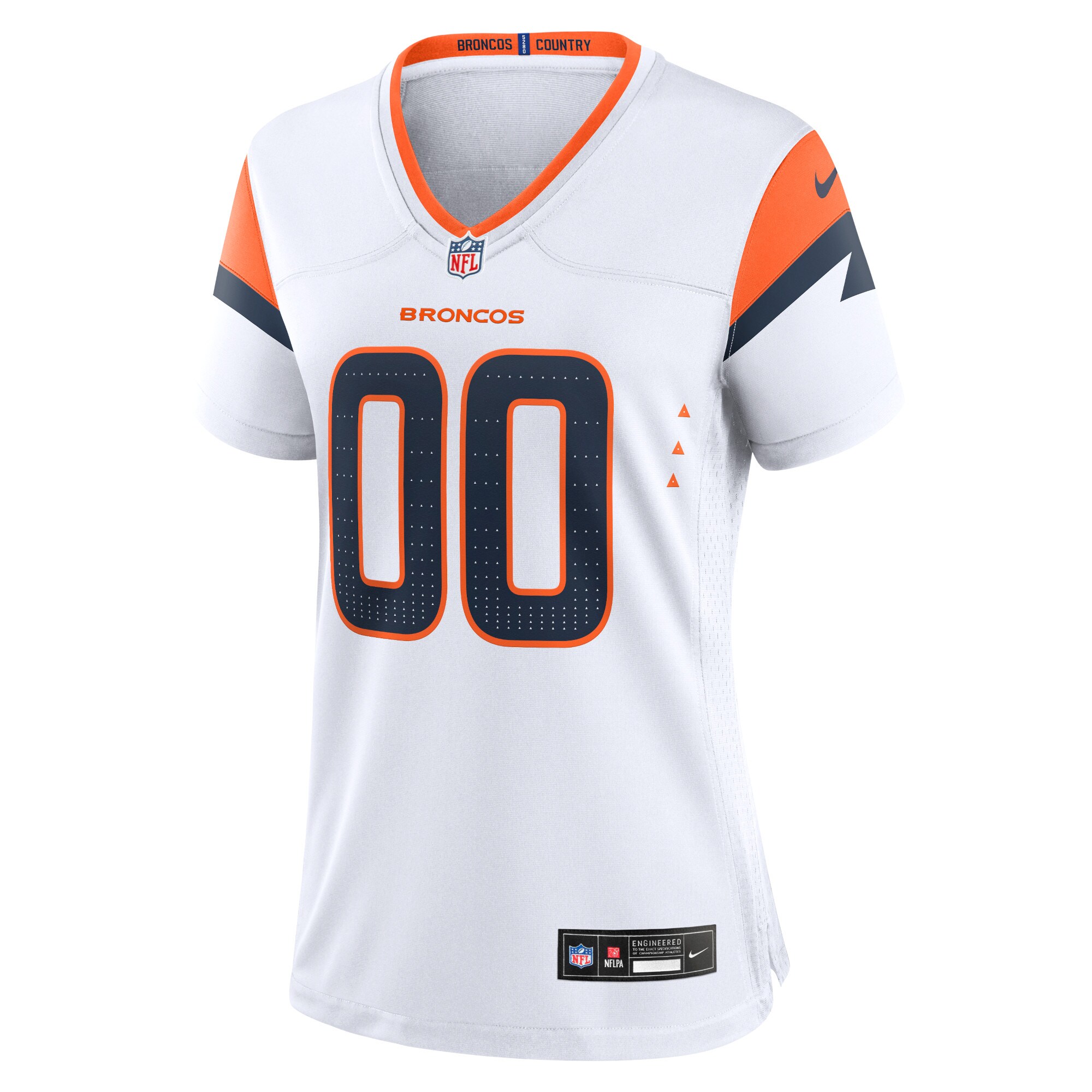 Alternative view of nike design Broncos White Custom Jersey - Nike Broncos White Custom
