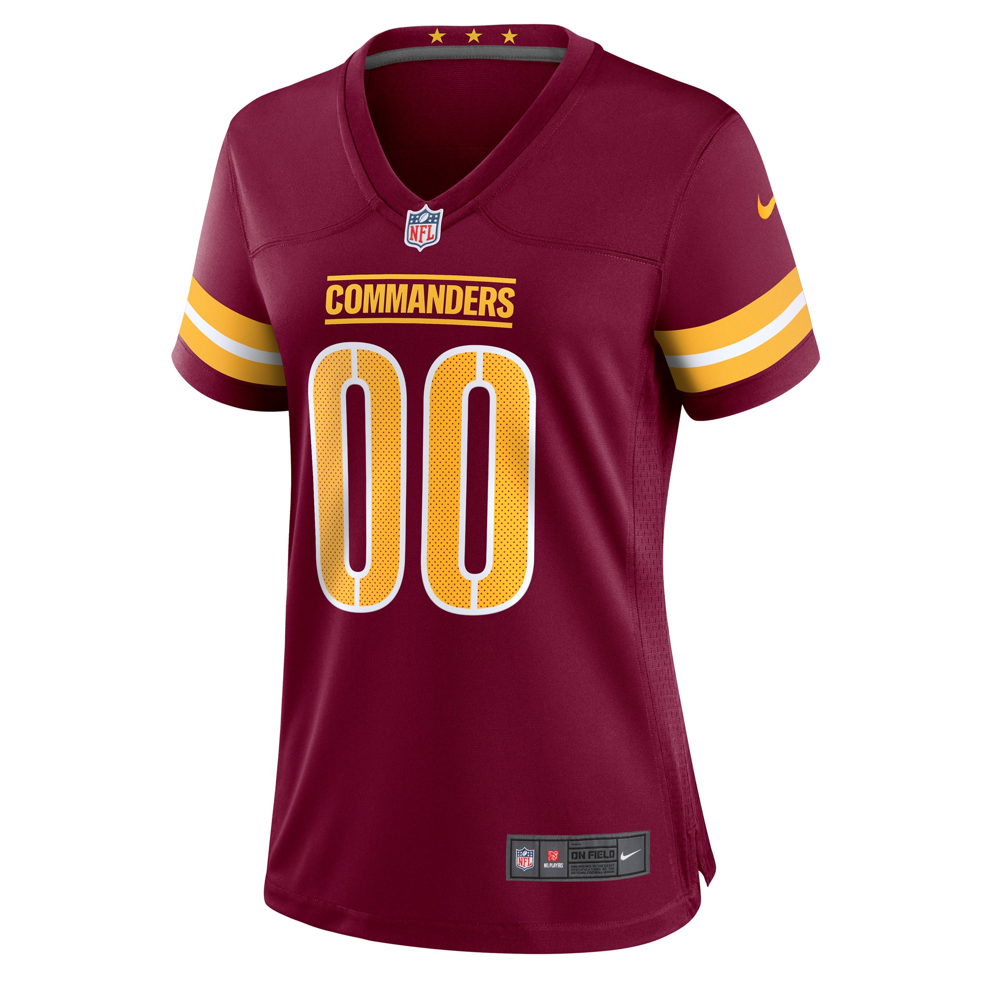 Alternative view of nike design Commanders Burgundy Custom Jersey - Nike Commanders