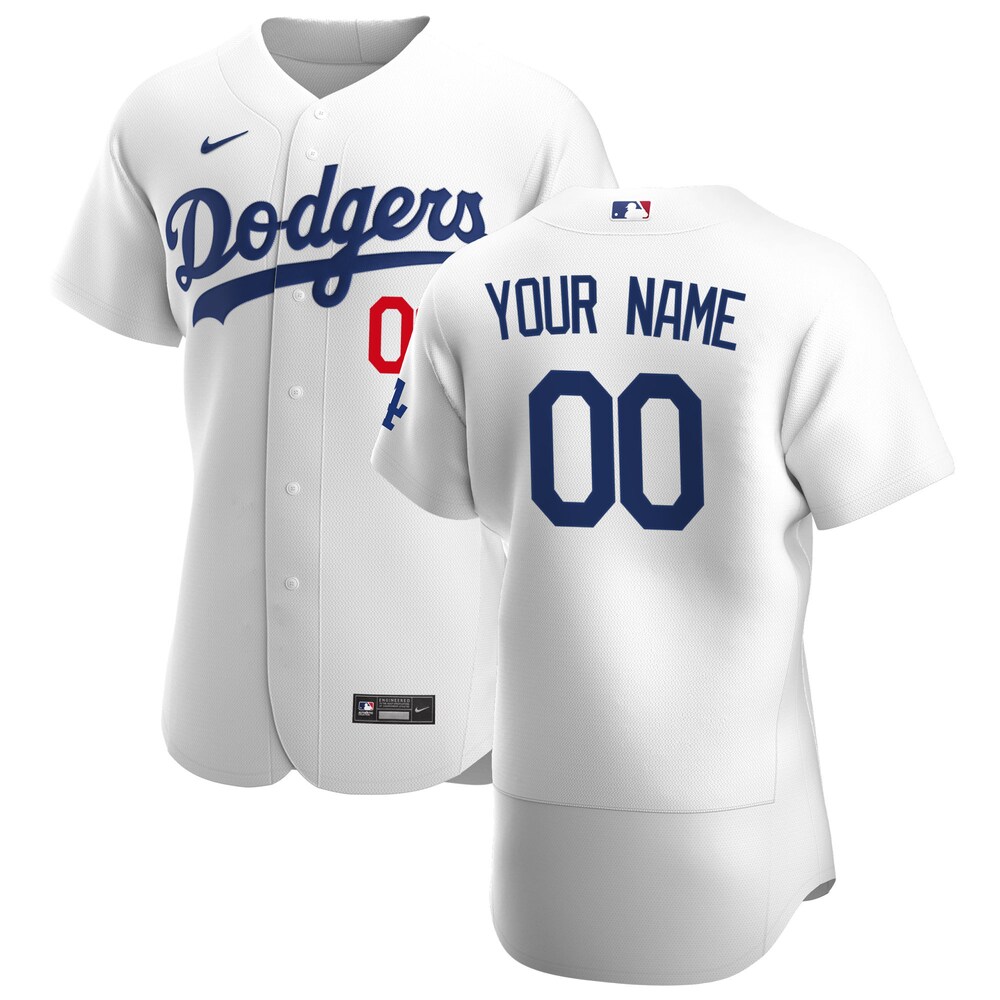 nike design Dodgers White Custom Jersey - Nike Dodgers White Custom