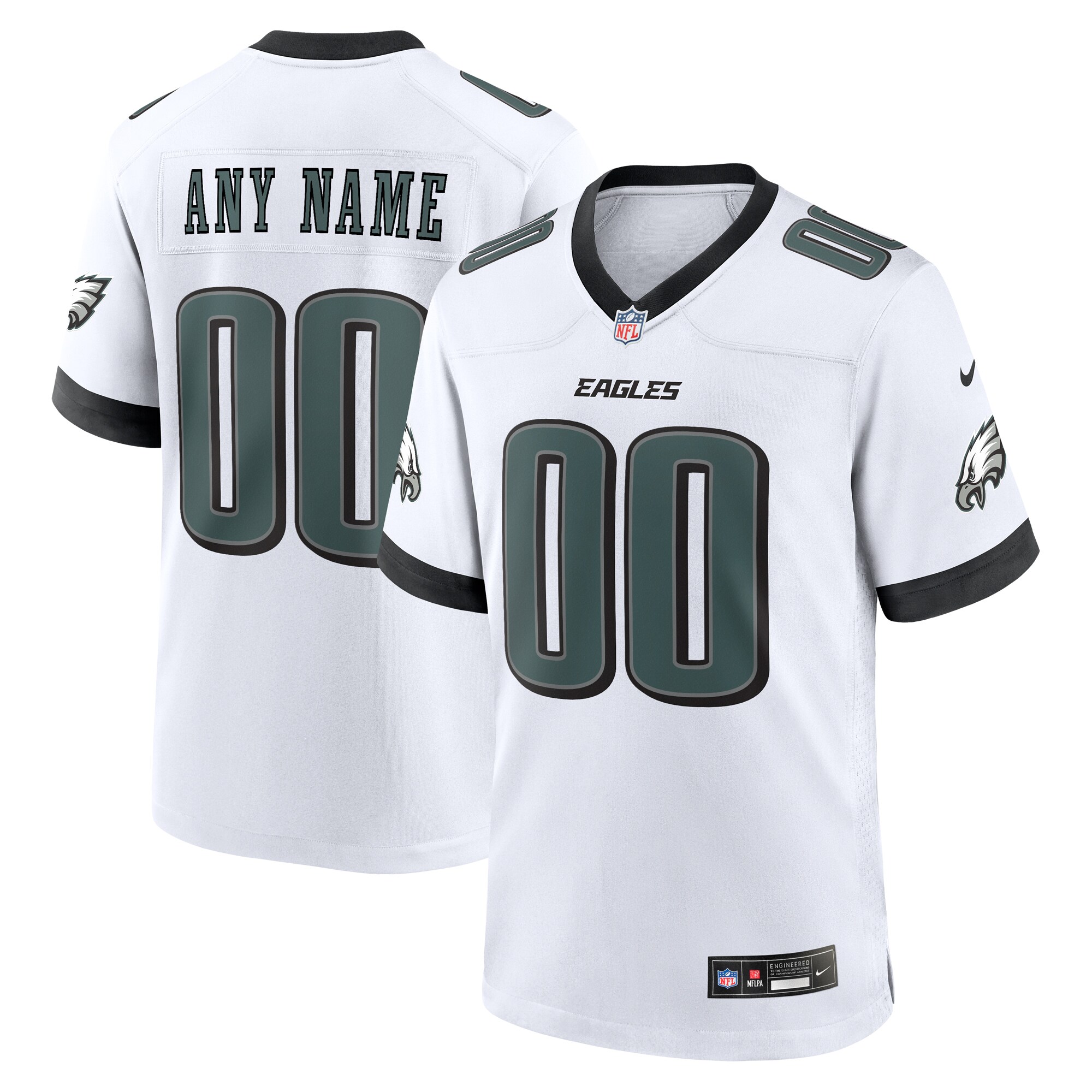 nike design Eagles White Custom Jersey - Nike Eagles White Custom