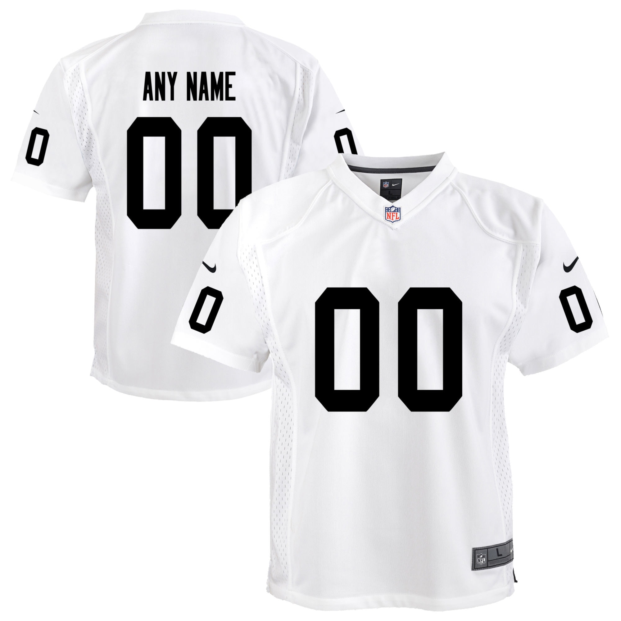 nike design Raiders White Custom Jersey - Nike Raiders White Custom