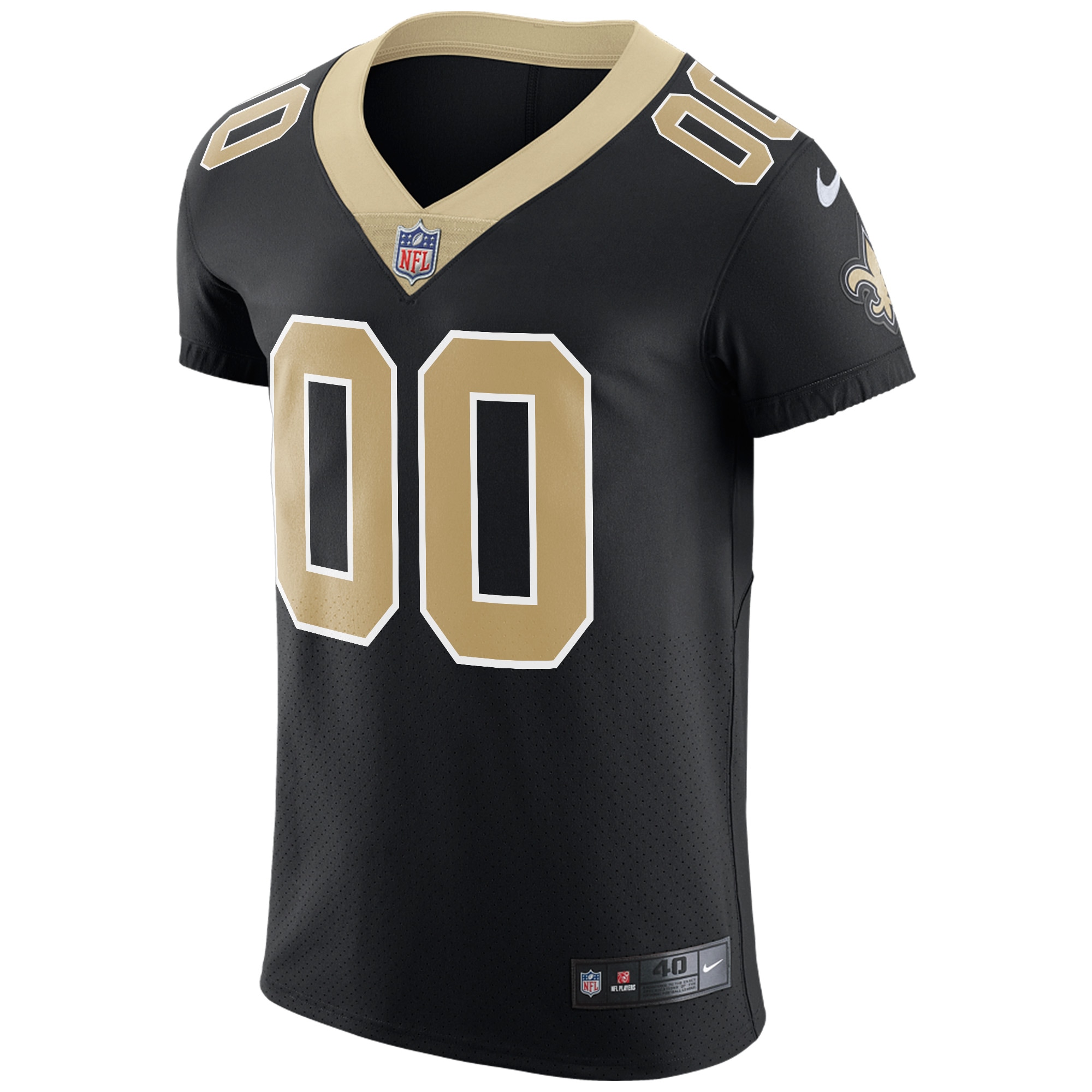 Alternative view of nike design Saints Black Custom Jersey - Nike Saints Black Custom 2