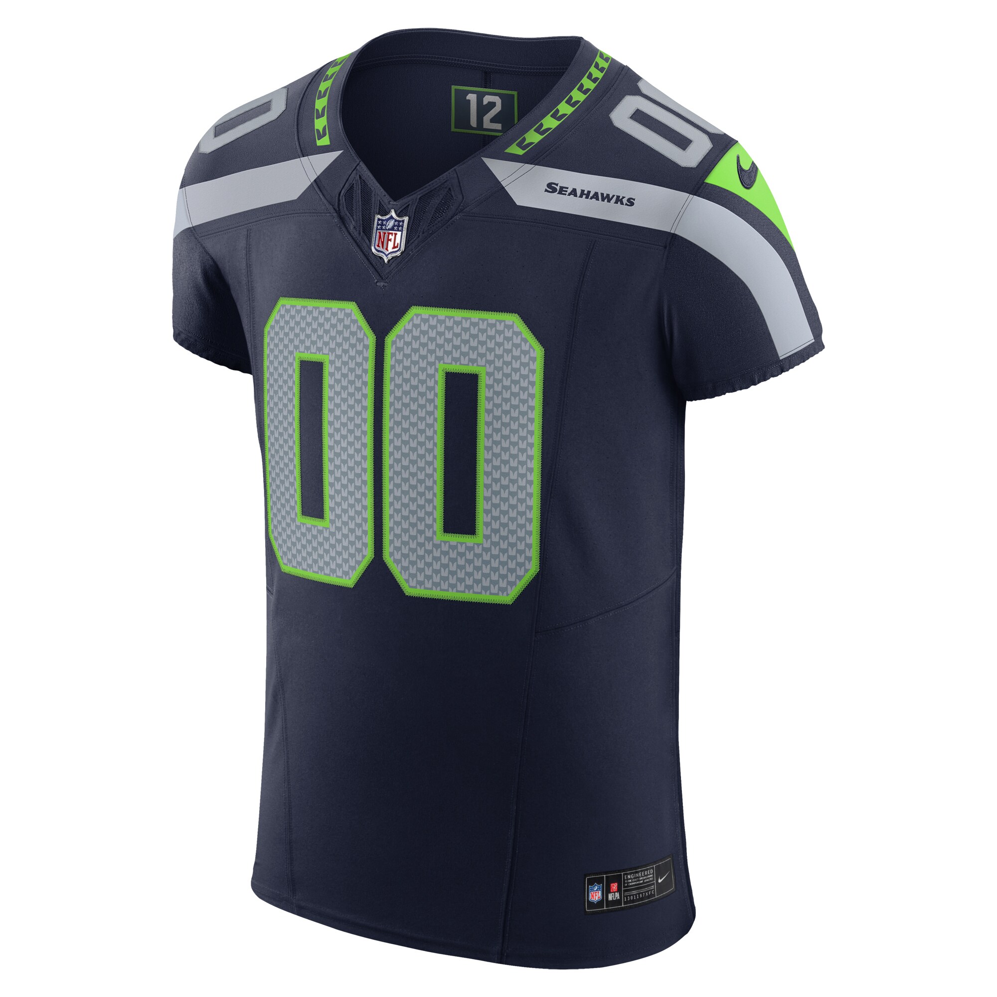 Alternative view of nike design Seahawks Navy Custom Jersey - Nike Seahawks Navy Custom