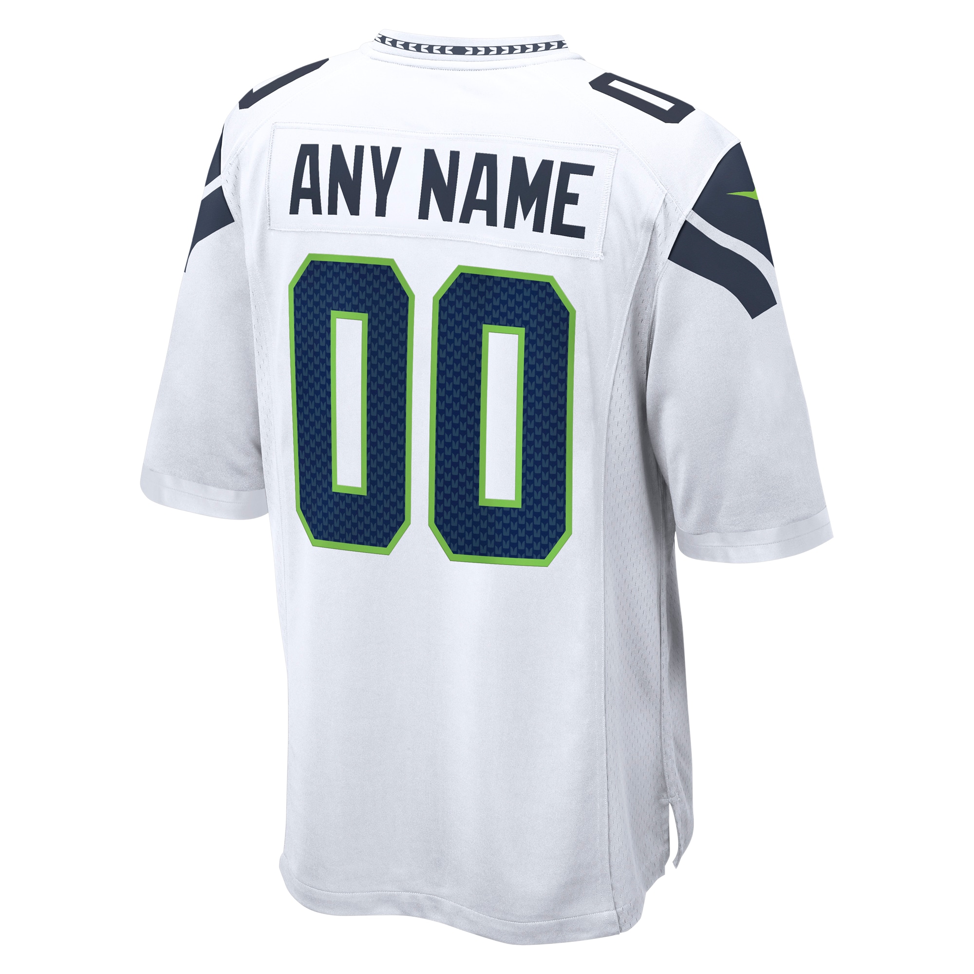 Alternative view of nike design Seahawks White Custom Jersey - Seahawks White Custom