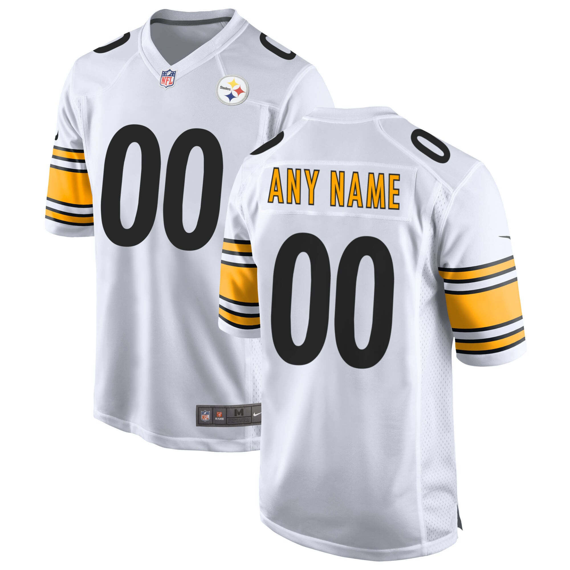 nike design Steelers White Custom Jersey - Nike Steelers White Custom