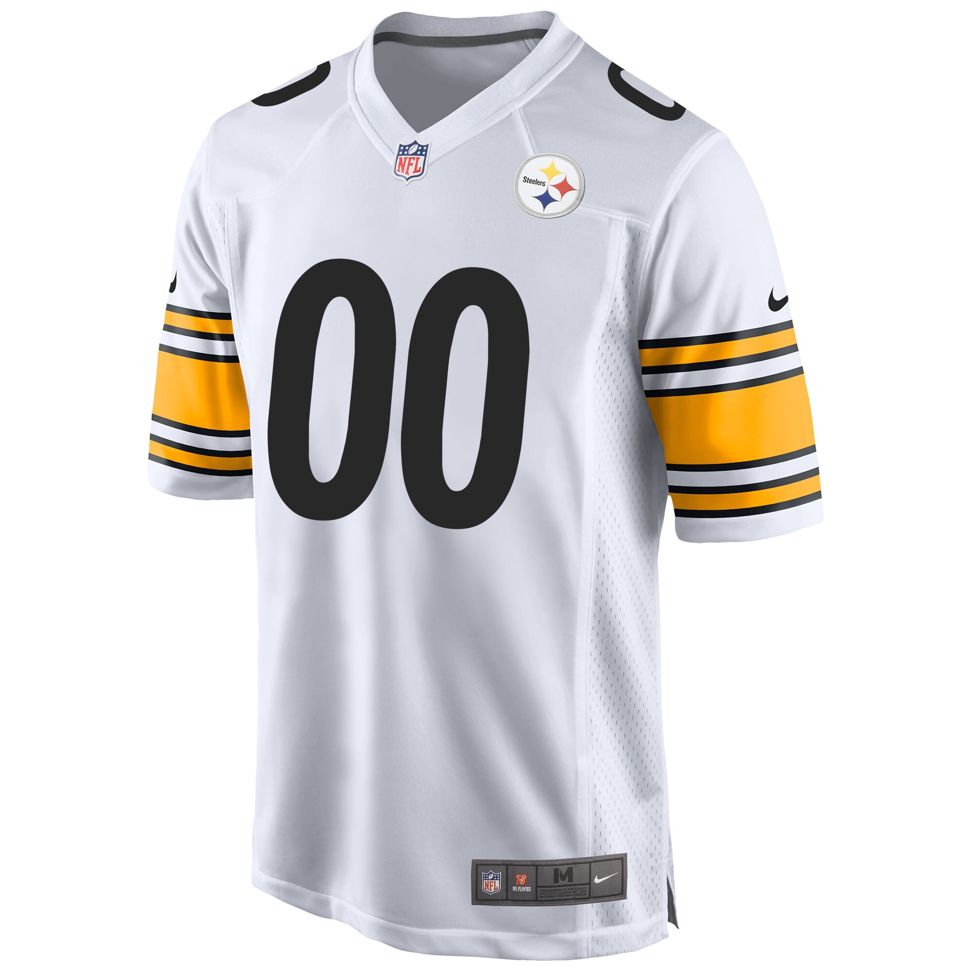 Alternative view of nike design Steelers White Custom Jersey - Nike Steelers White Custom