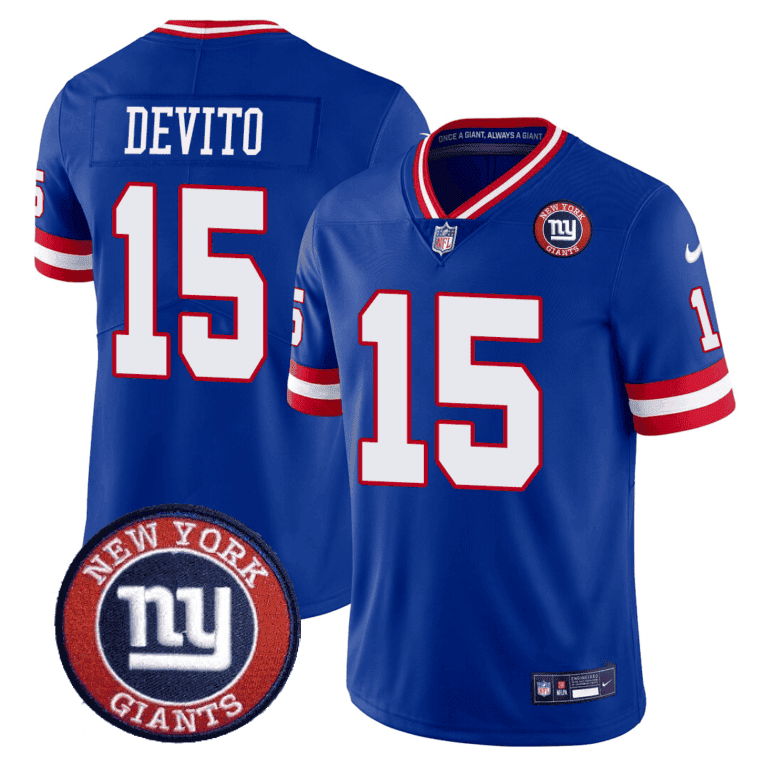 Nike DeVito Giants Blue Jersey - Number 15