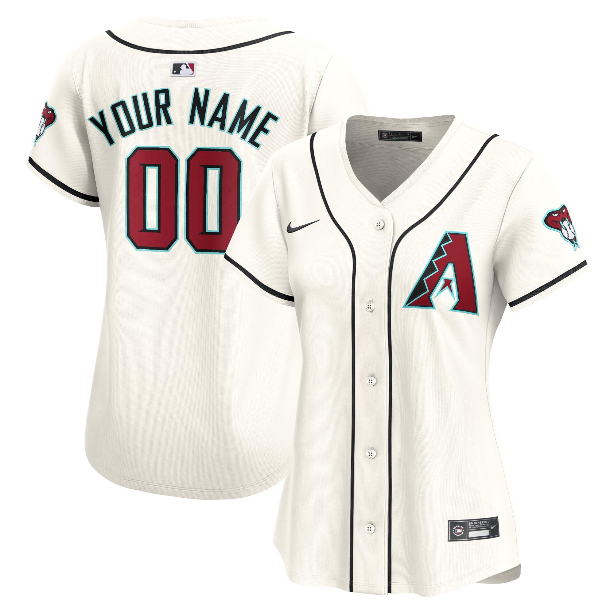Nike Diamondbacks Cream Jersey - Custom MLB Replica
