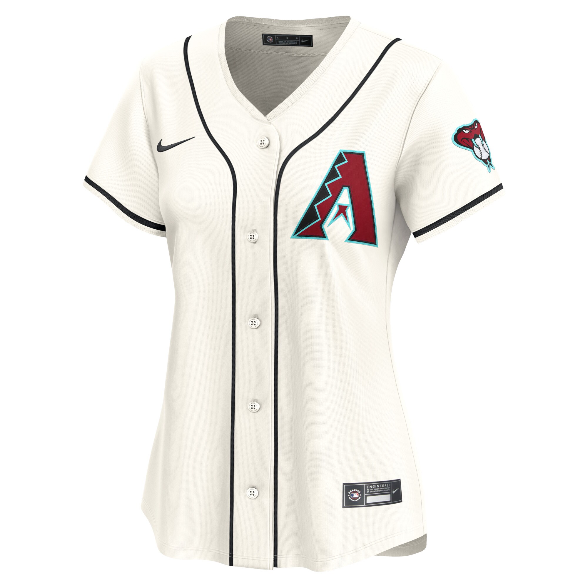Alternative view of Nike Diamondbacks Cream Jersey - Custom MLB Replica