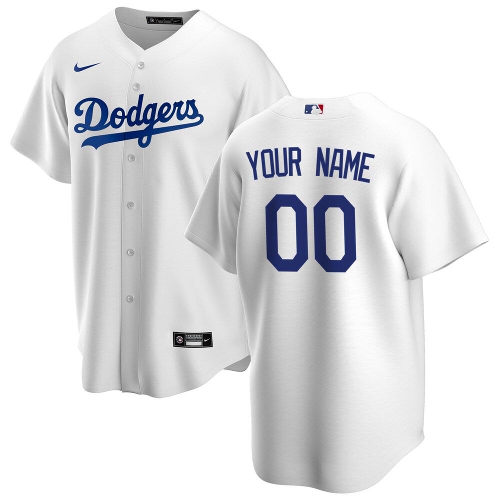 Nike Dodgers Personalized White Jersey - Custom MLB Gear