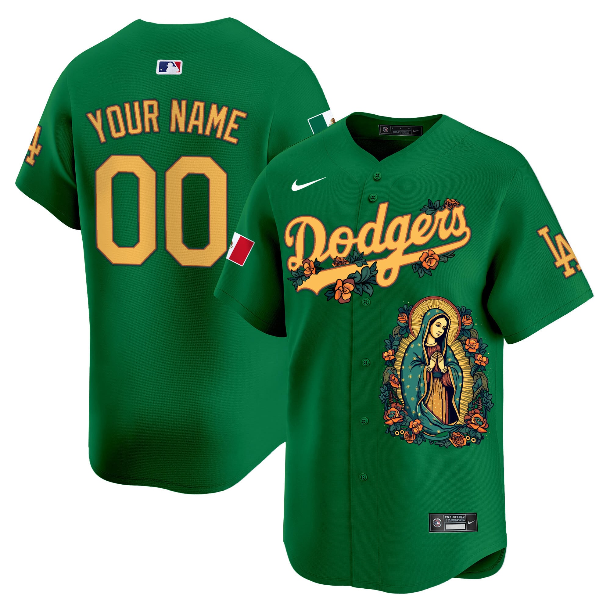 Alternative view of Nike Dodgers Virgin Mary Jersey - Nike Dodgers Black Virgin Mary