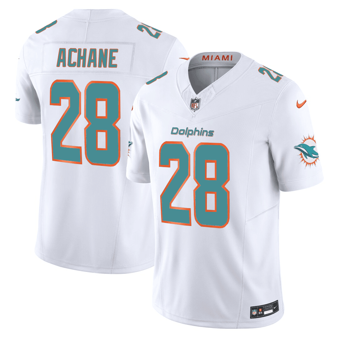 Alternative view of nike Dolphins Achane #28 Jersey - Nike Dolphins Achane #28 Teal Jersey