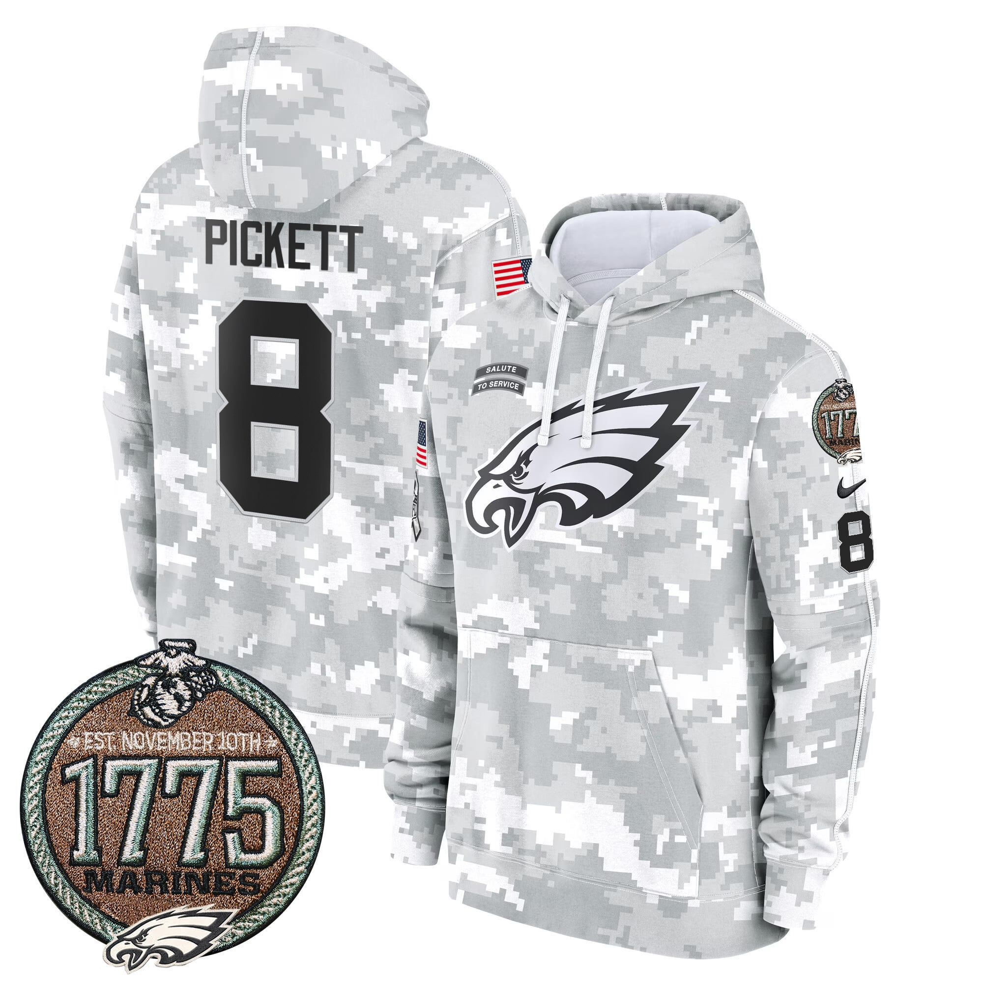 Alternative view of nike Eagles Barkley Camo Hoodie - Nike Eagles Barkley #26 Camo Hoodie