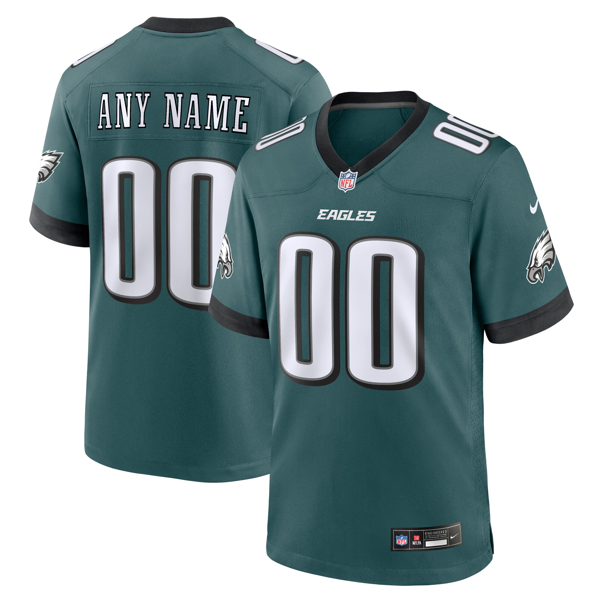 Nike Eagles Midnight Green Custom Jersey - Personalized!