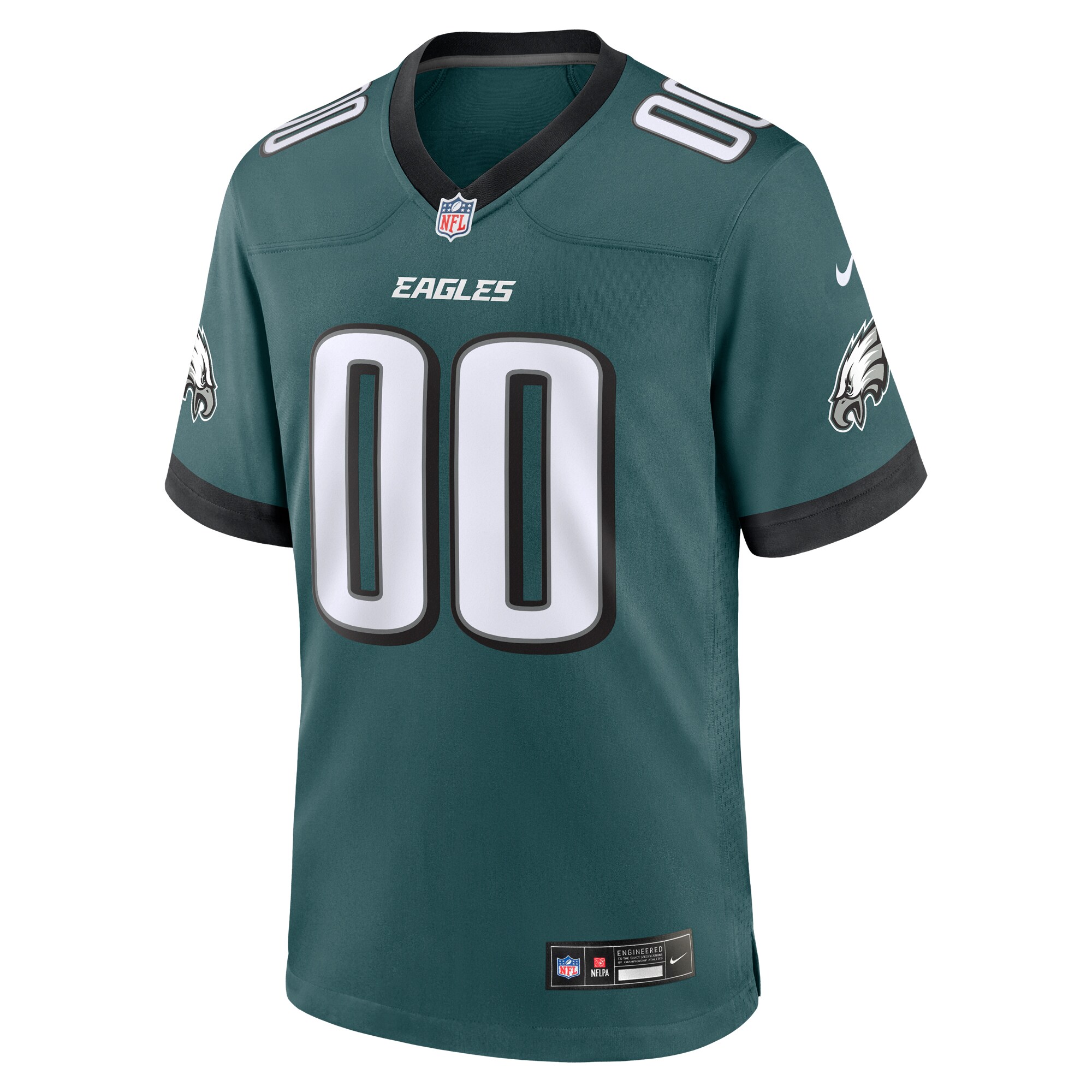 Alternative view of Nike Eagles Midnight Green Custom Jersey - Personalized!