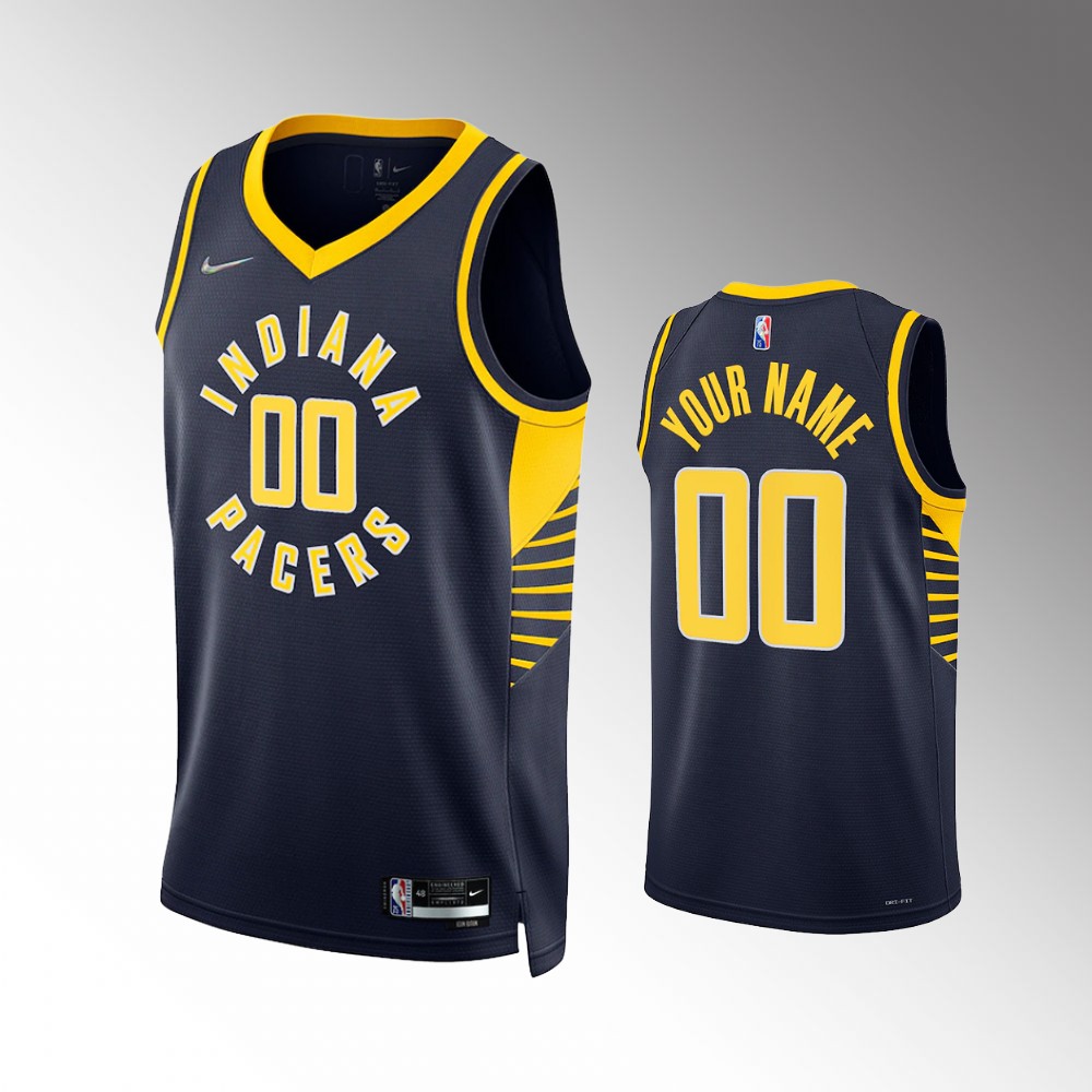 nike edition Pacers Navy Custom Jersey - Nike Pacers Navy Custom