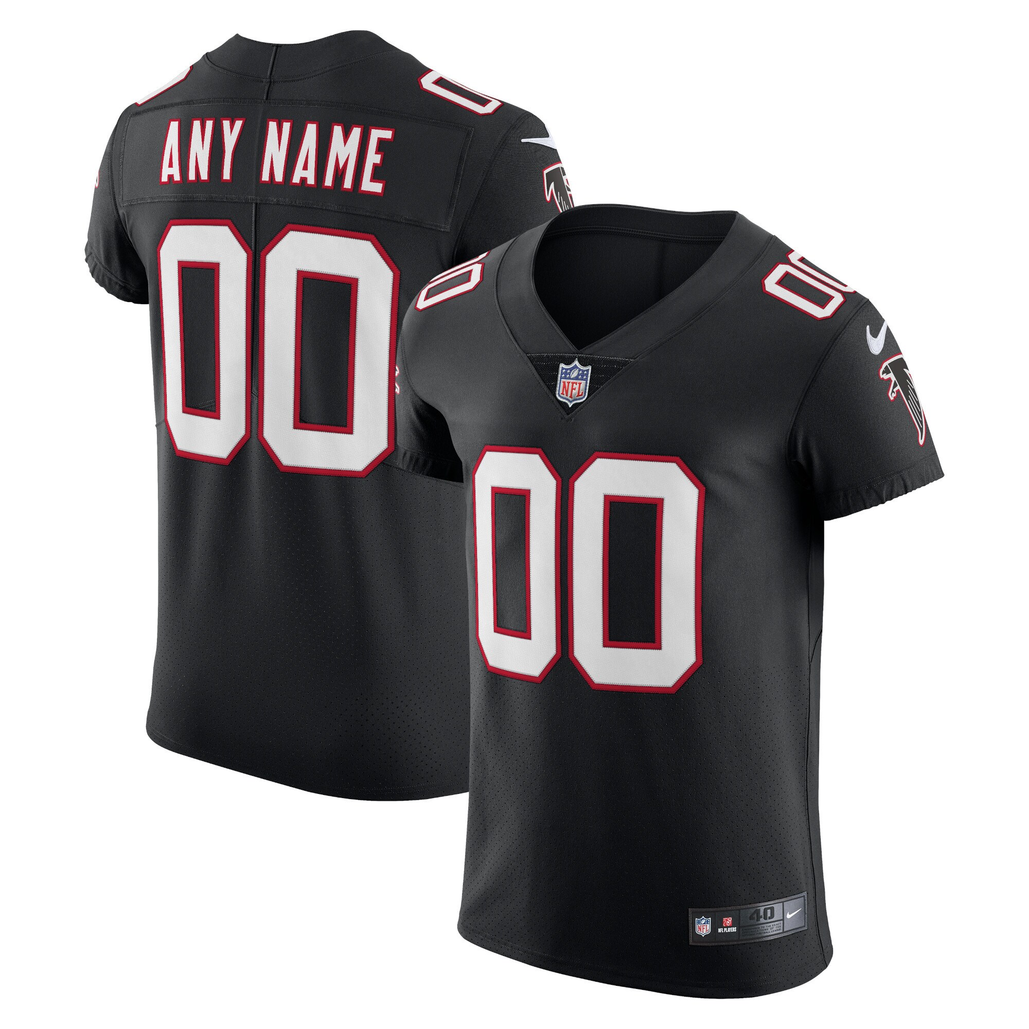 Nike Falcons Black Custom Jersey - Design Your Unique Style!