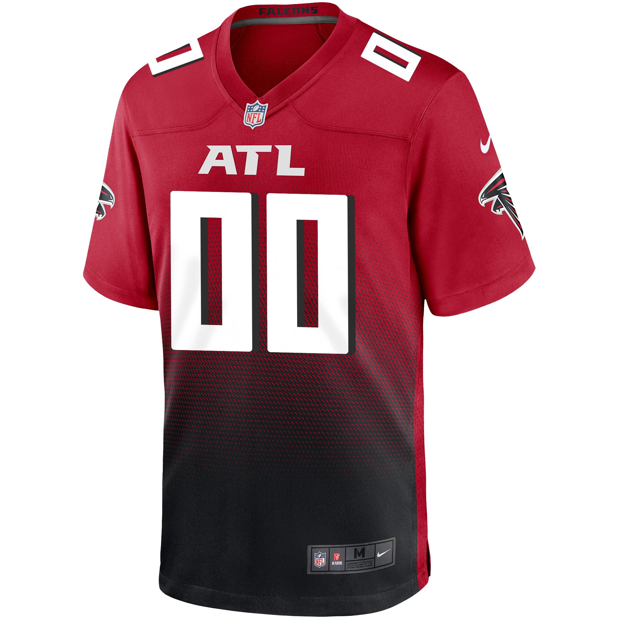 Alternative view of nike Falcons Red Fade Custom Jersey - Falcons Red Fade Custom Jersey
