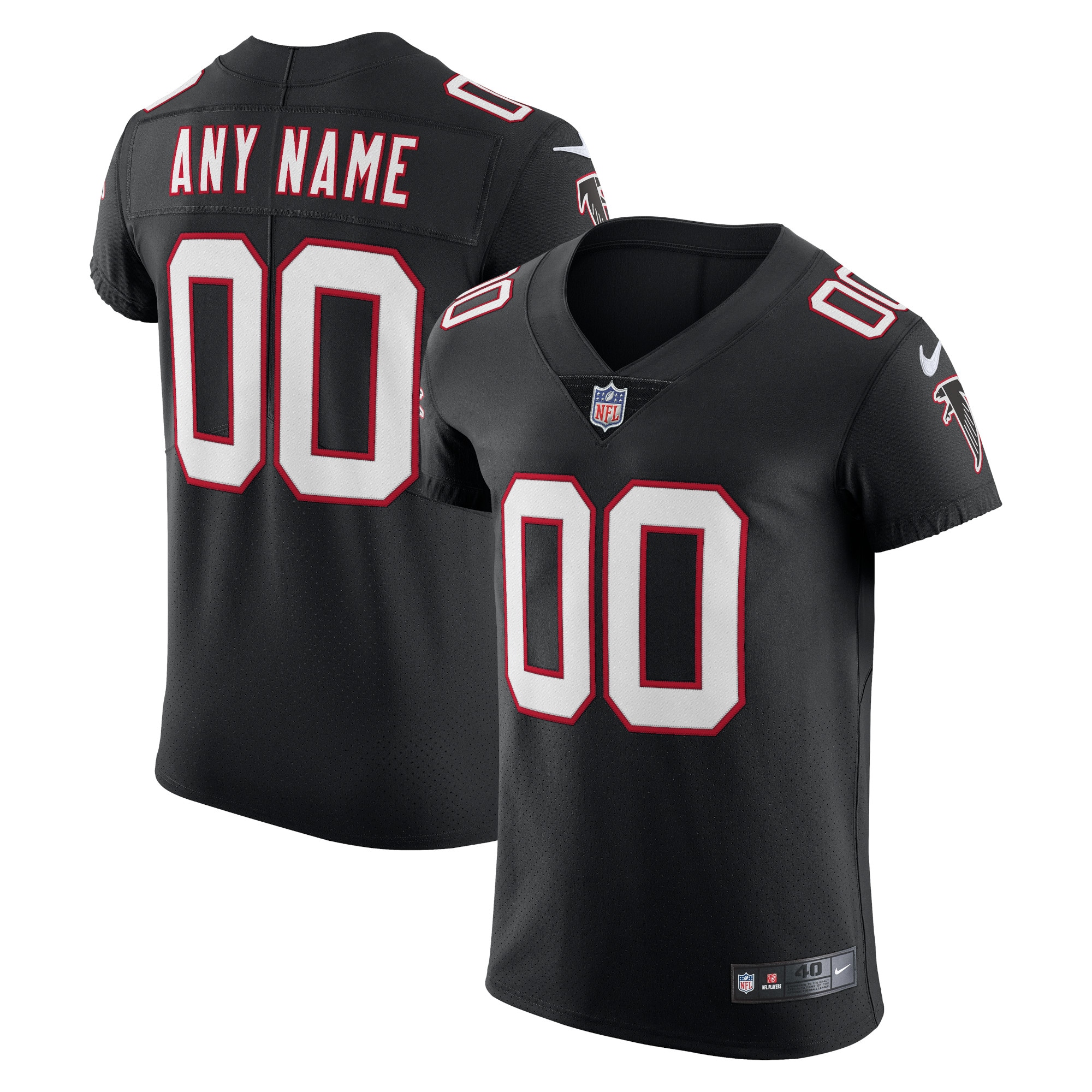 nike Falcons Stealth Black Jersey - Nike Falcons Stealth Black Custom 2