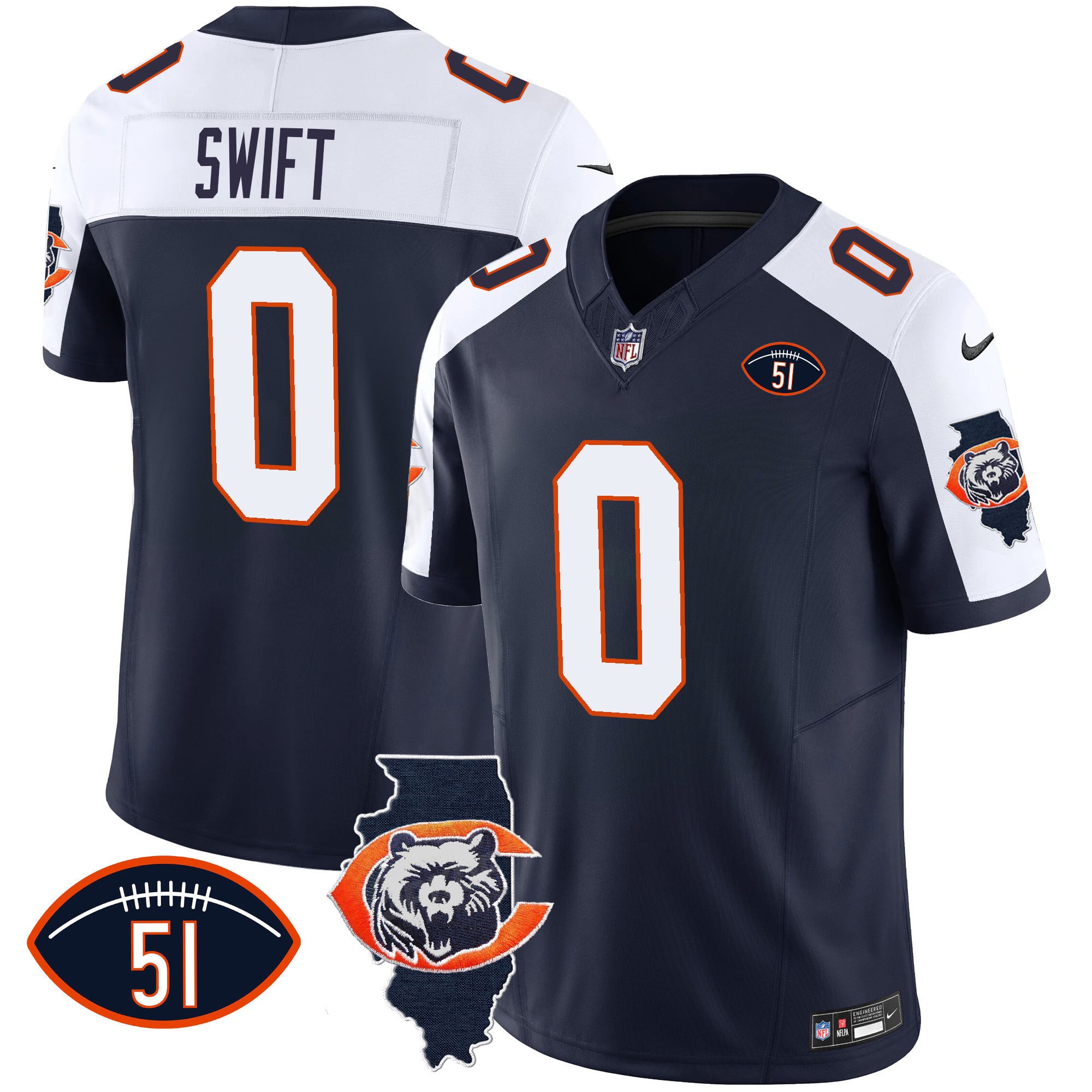 Alternative view of Nike Fields Bears Navy Jersey - Limited Edition #1