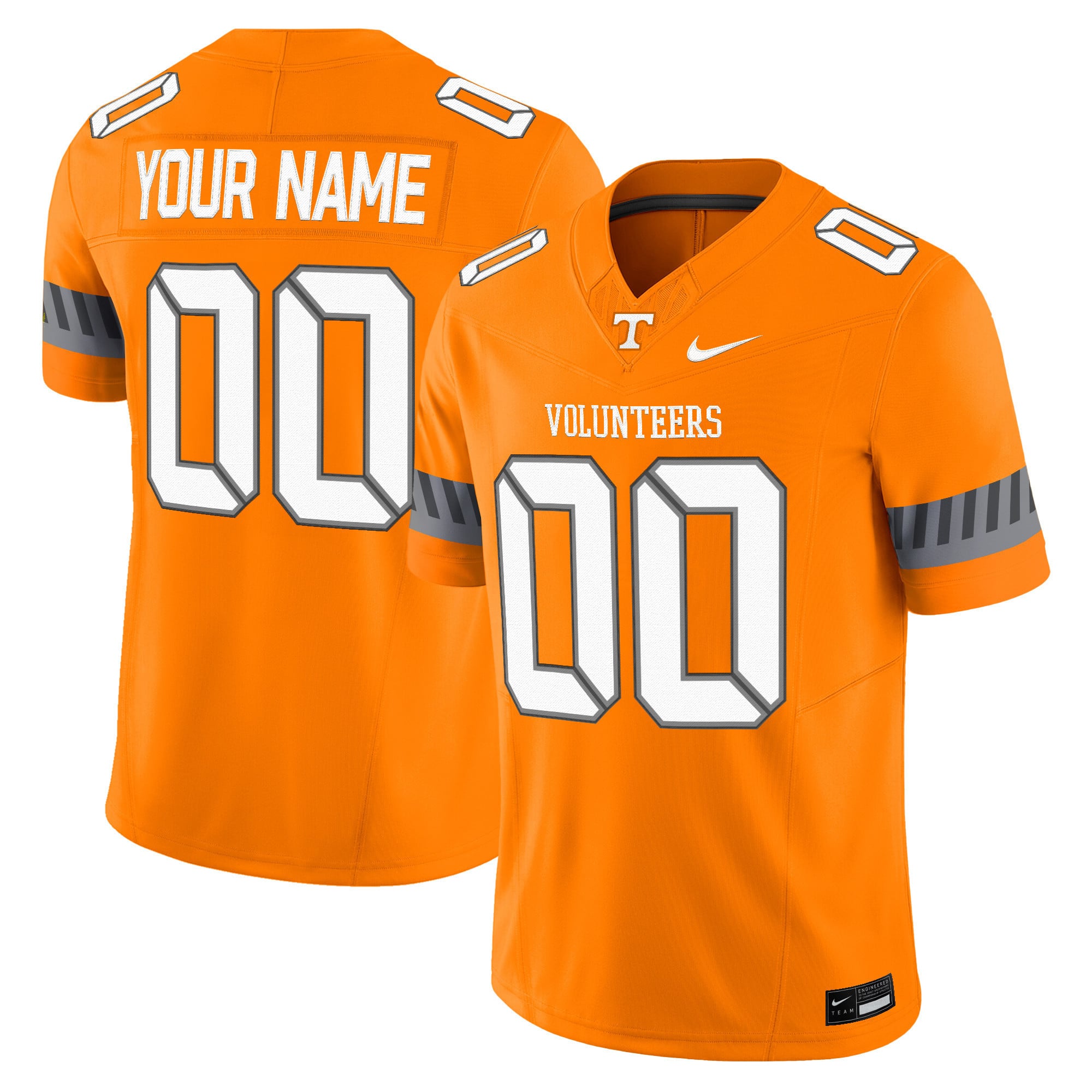 Alternative view of nike football Tennessee Volunteers Gray Jersey - Nike Tennessee 3