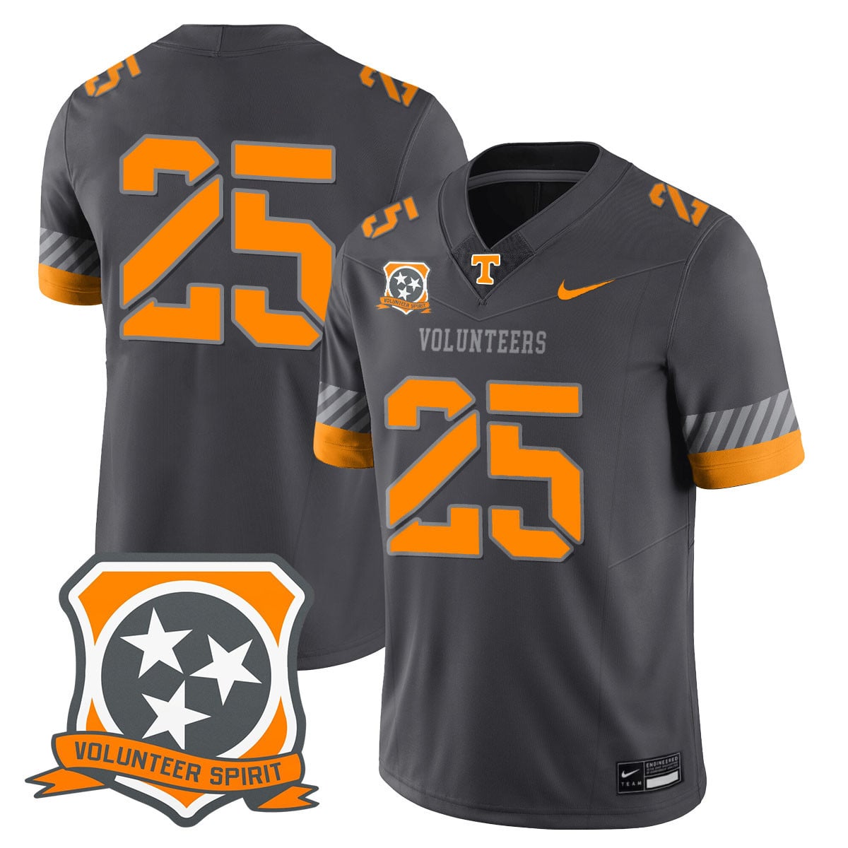 nike football Tennessee Volunteers Gray Jersey - Nike Tennessee