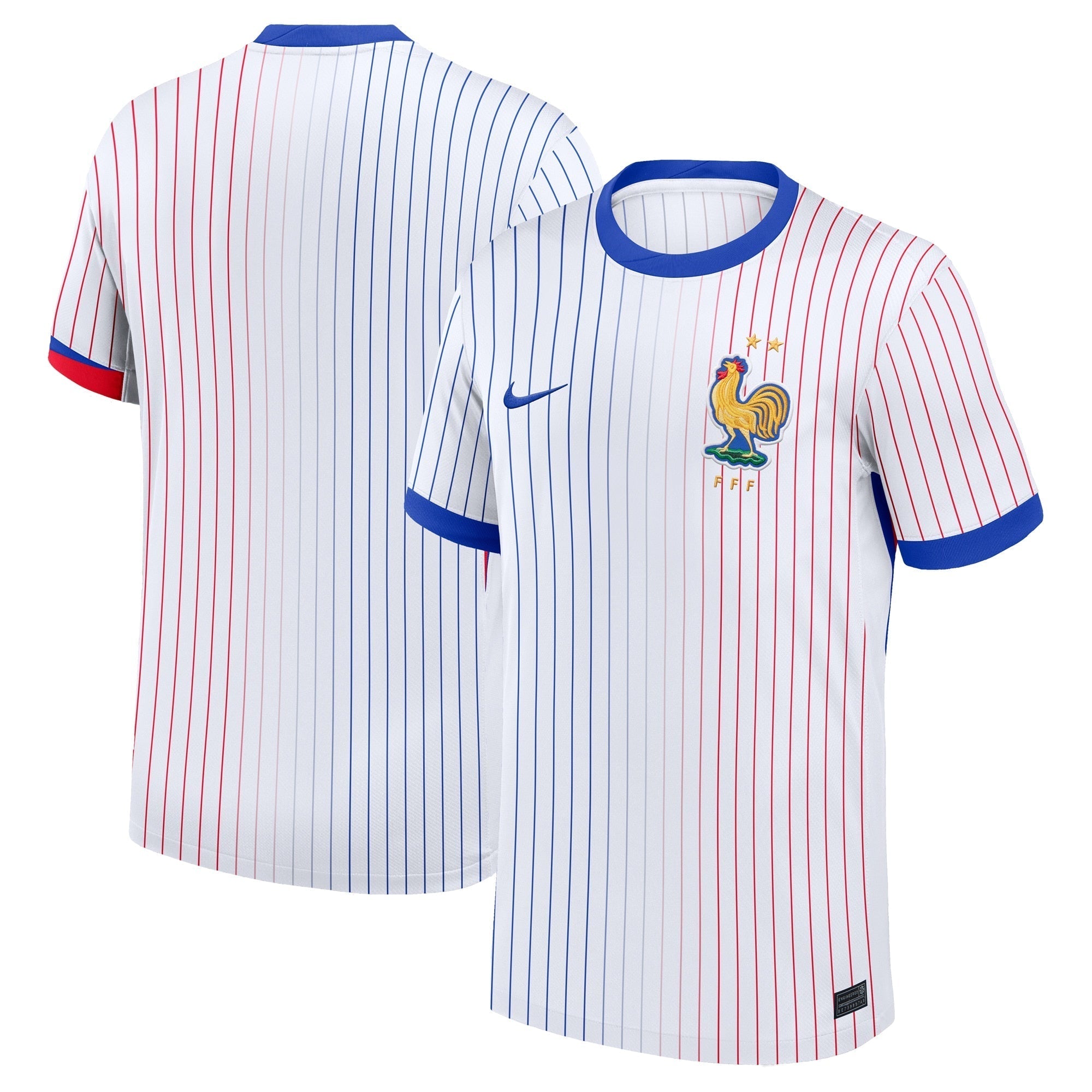 Nike France 2024 Away Jersey - White Pinstripe Authentic