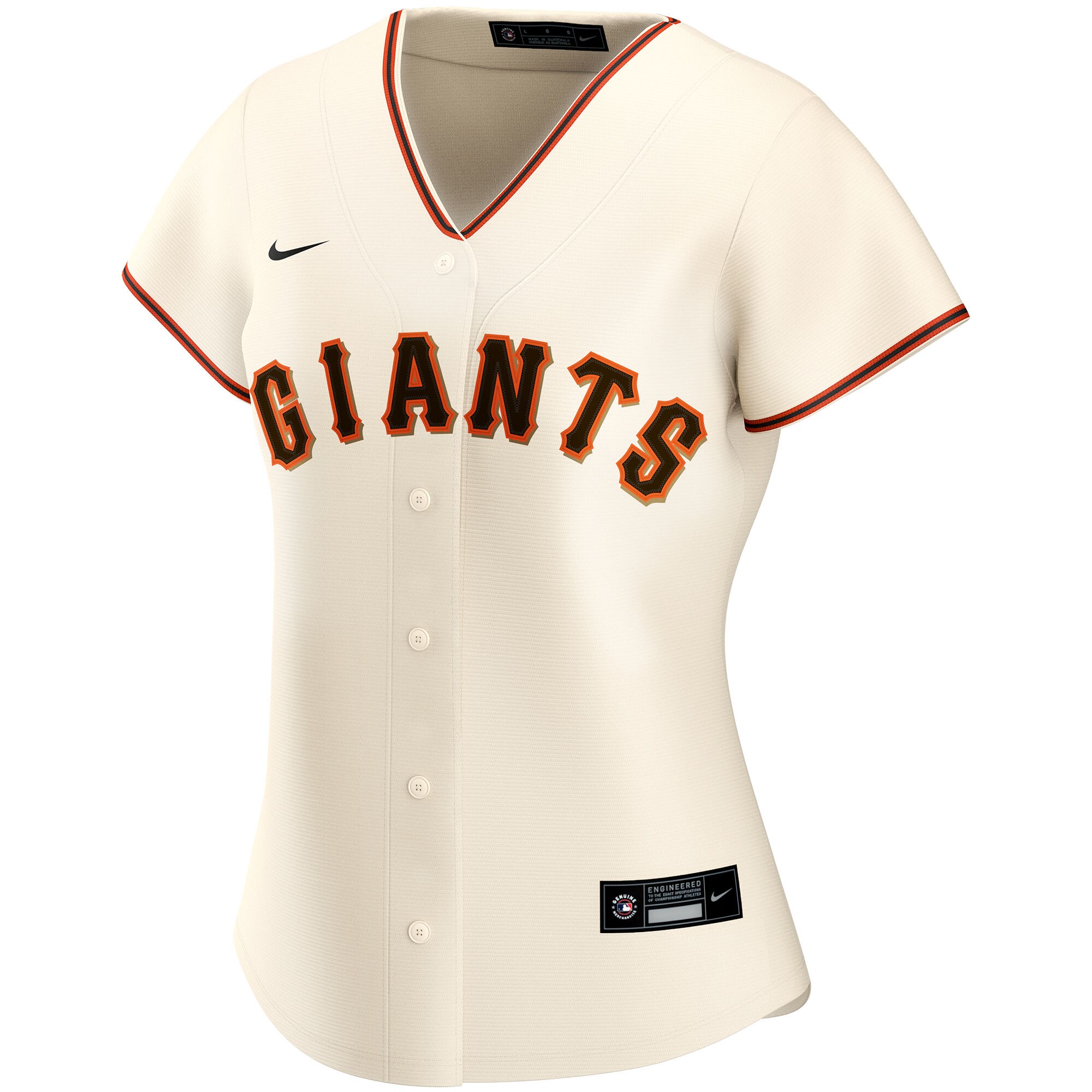 Alternative view of Nike Giants Custom Cream Jersey - Personalized MLB Style