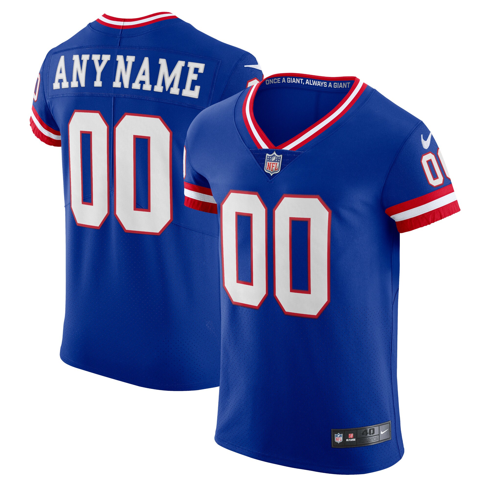 Nike Giants Royal Blue Custom Jersey - Personalize Yours! 2