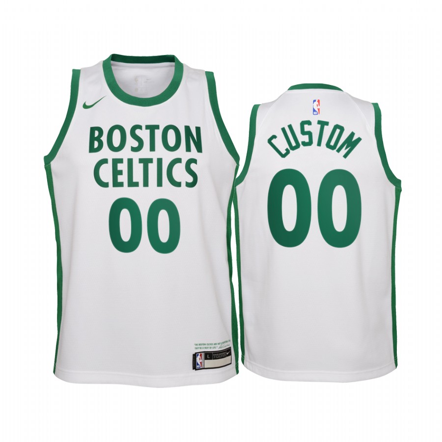 nike green Celtics White Custom Jersey - Nike Celtics White Custom