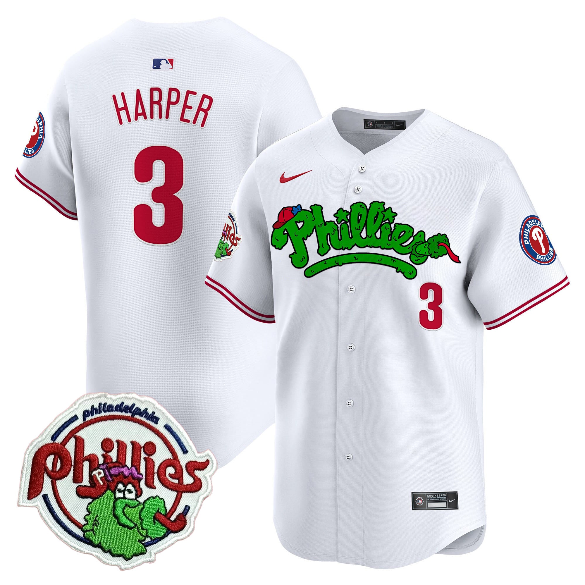 Nike Harper Phillies City Connect Jersey - White - Limited Edition