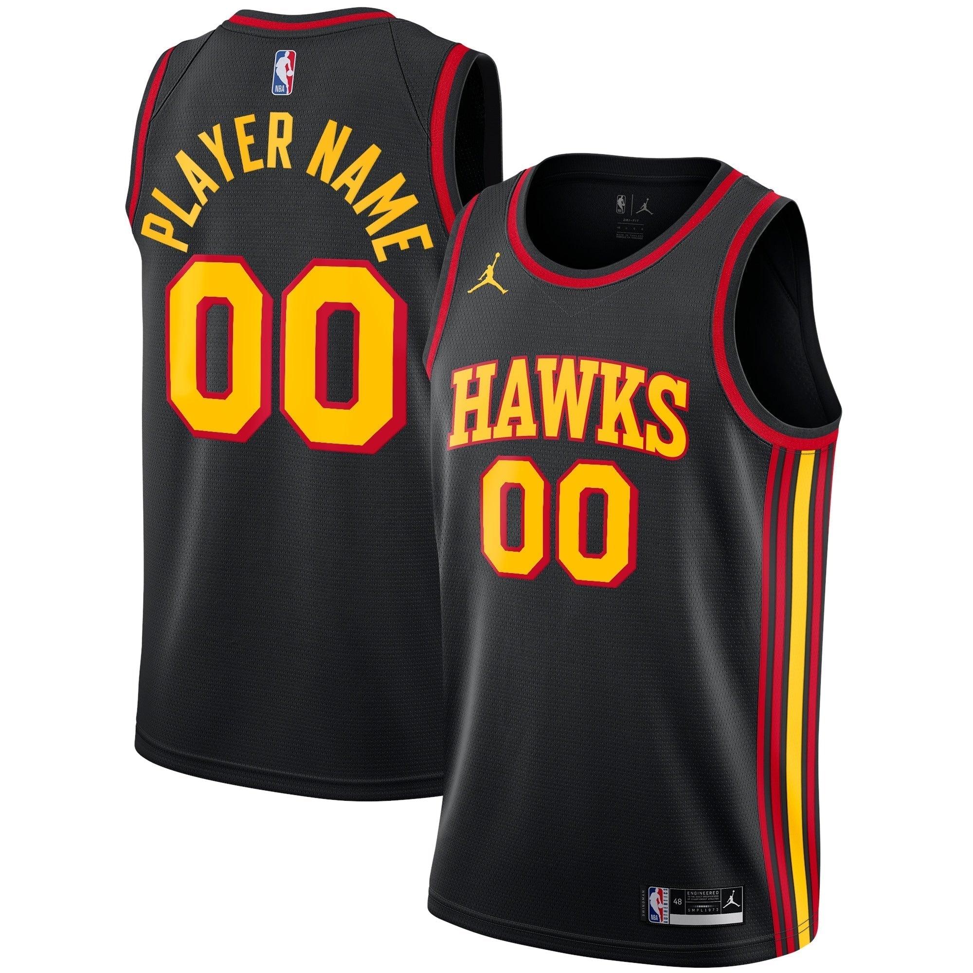 Nike Hawks Black Jersey - NBA Swingman Edition