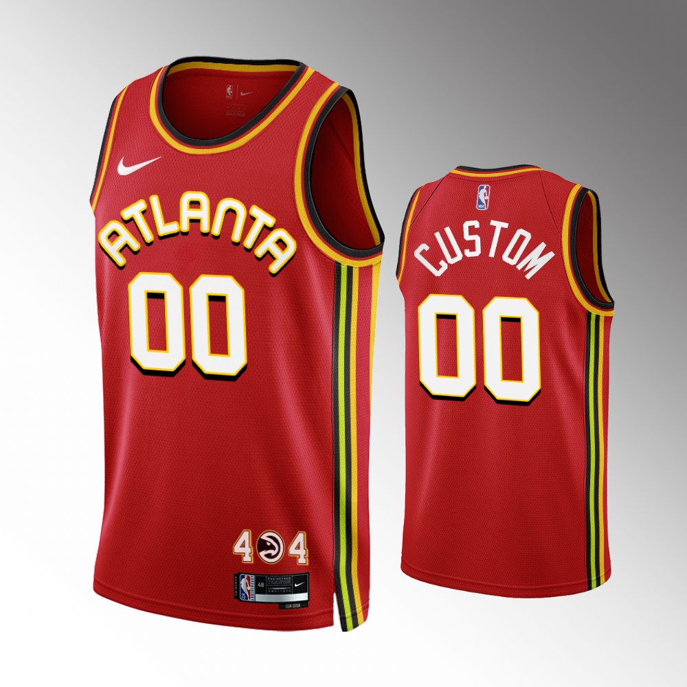 nike Hawks Red Custom Jersey - Nike Atlanta Hawks Red Custom Jersey