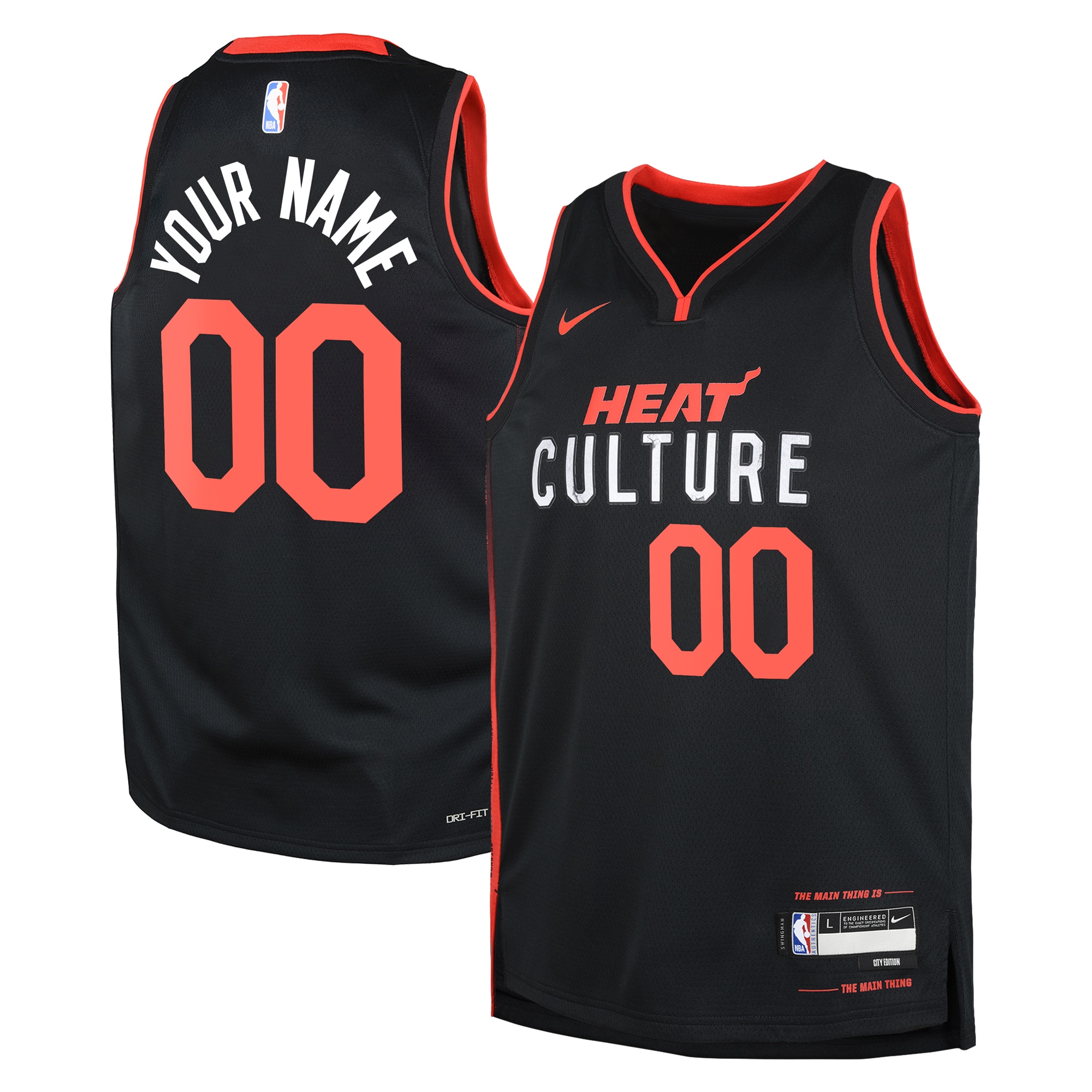 Nike Heat Culture Black Jersey - Custom NBA City Edition