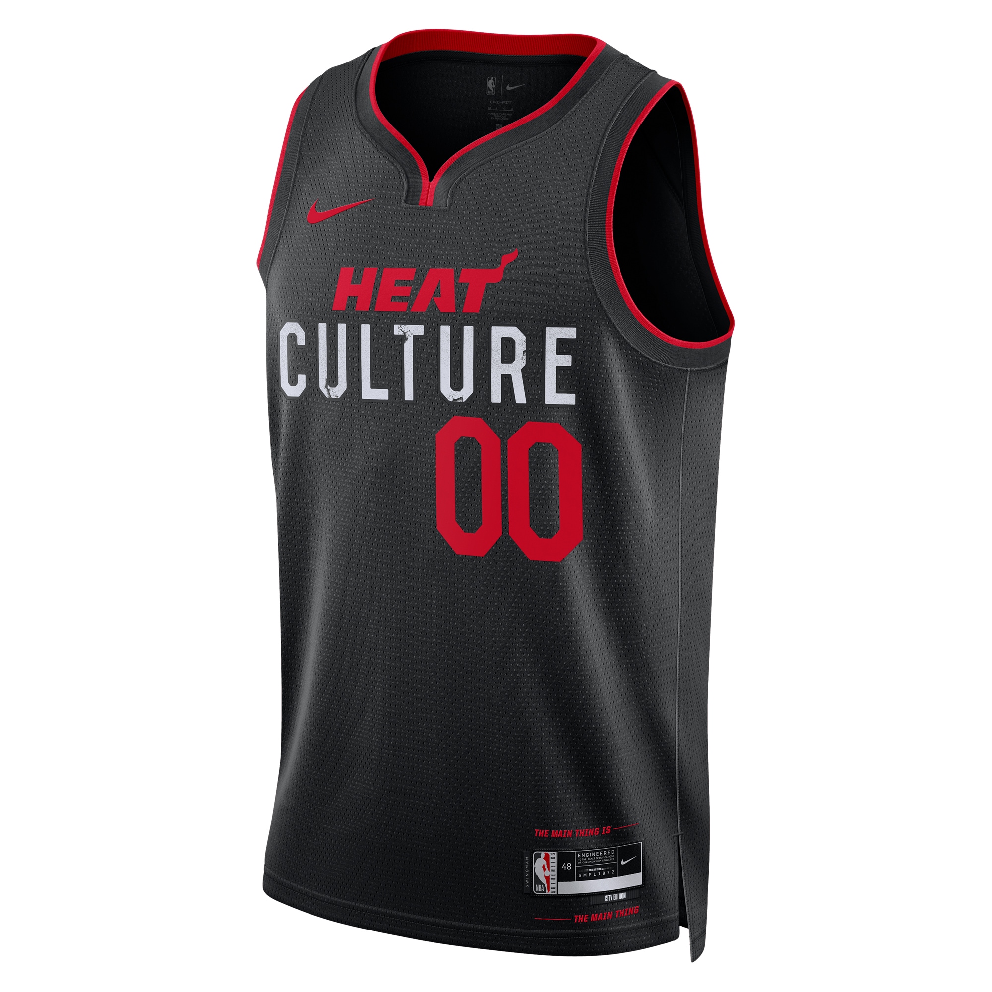 Alternative view of Nike Heat Culture Jersey - Nike Heat Black “Culture” Jersey - Custom
