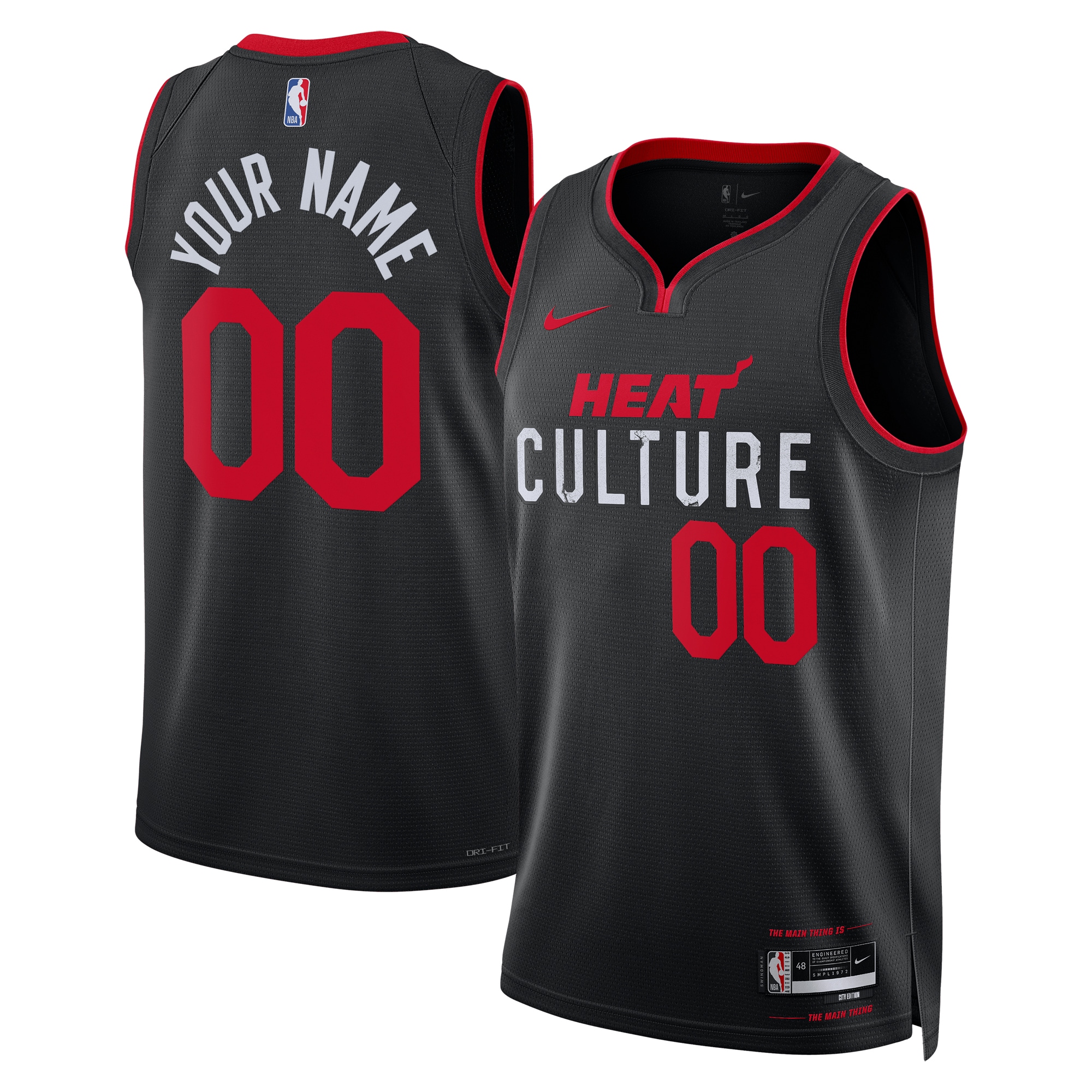 Nike Heat Culture Jersey - Nike Heat Black “Culture” Jersey - Custom