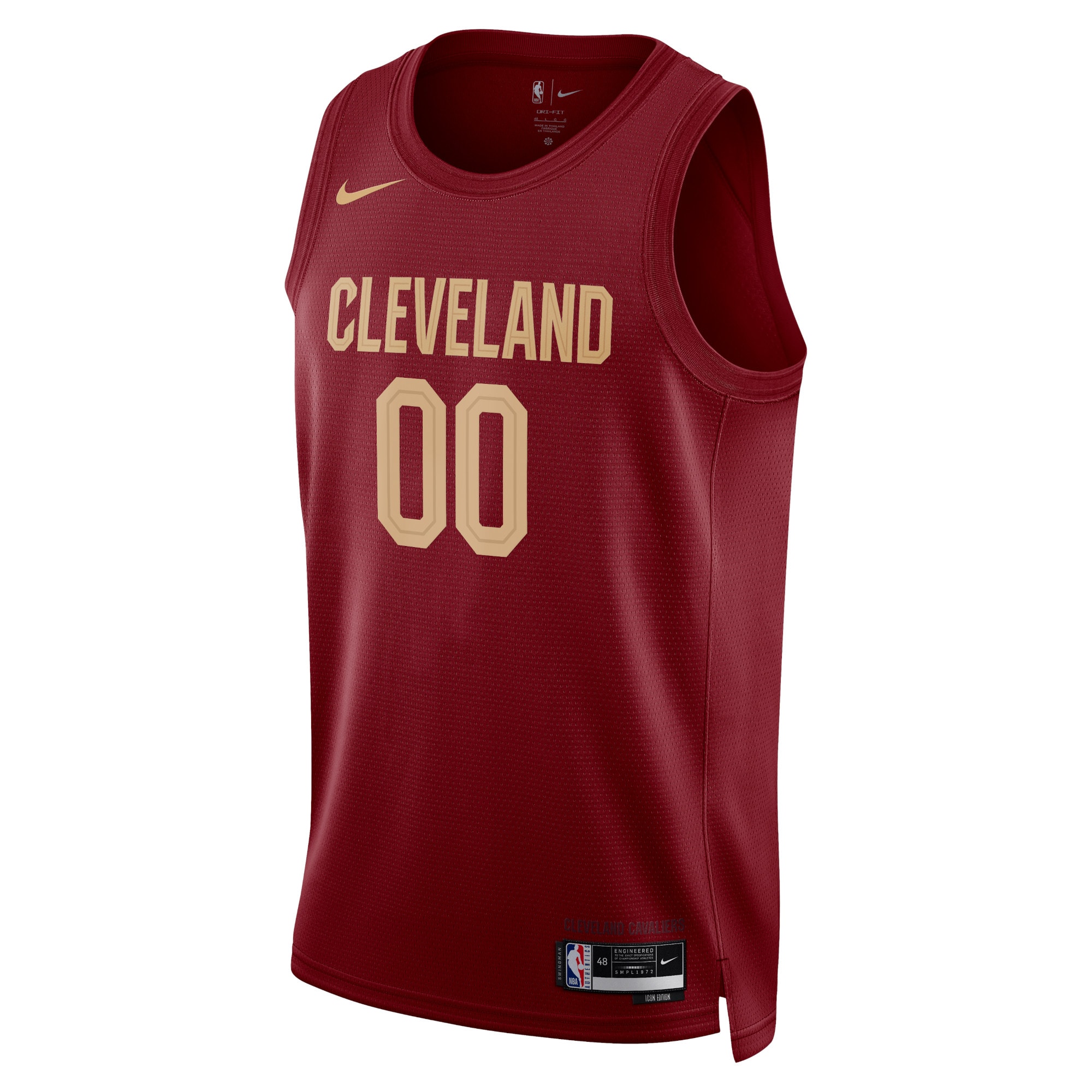 Alternative view of nike icon Cavs Maroon Custom Jersey - Nike Cavs Maroon Custom Jersey
