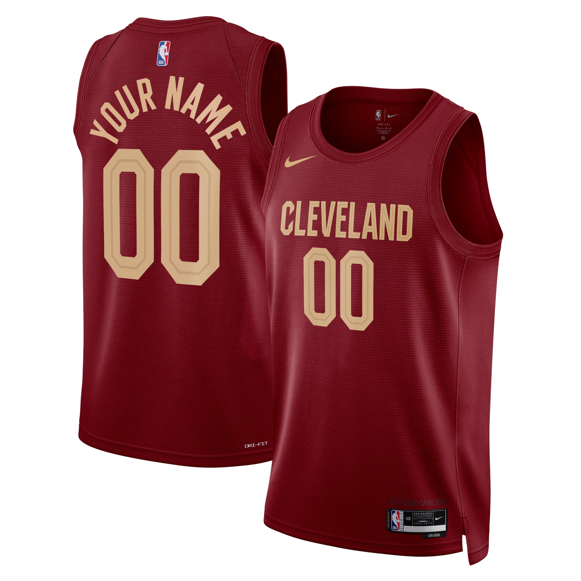 nike icon Cavs Maroon Custom Jersey - Nike Cavs Maroon Custom Jersey