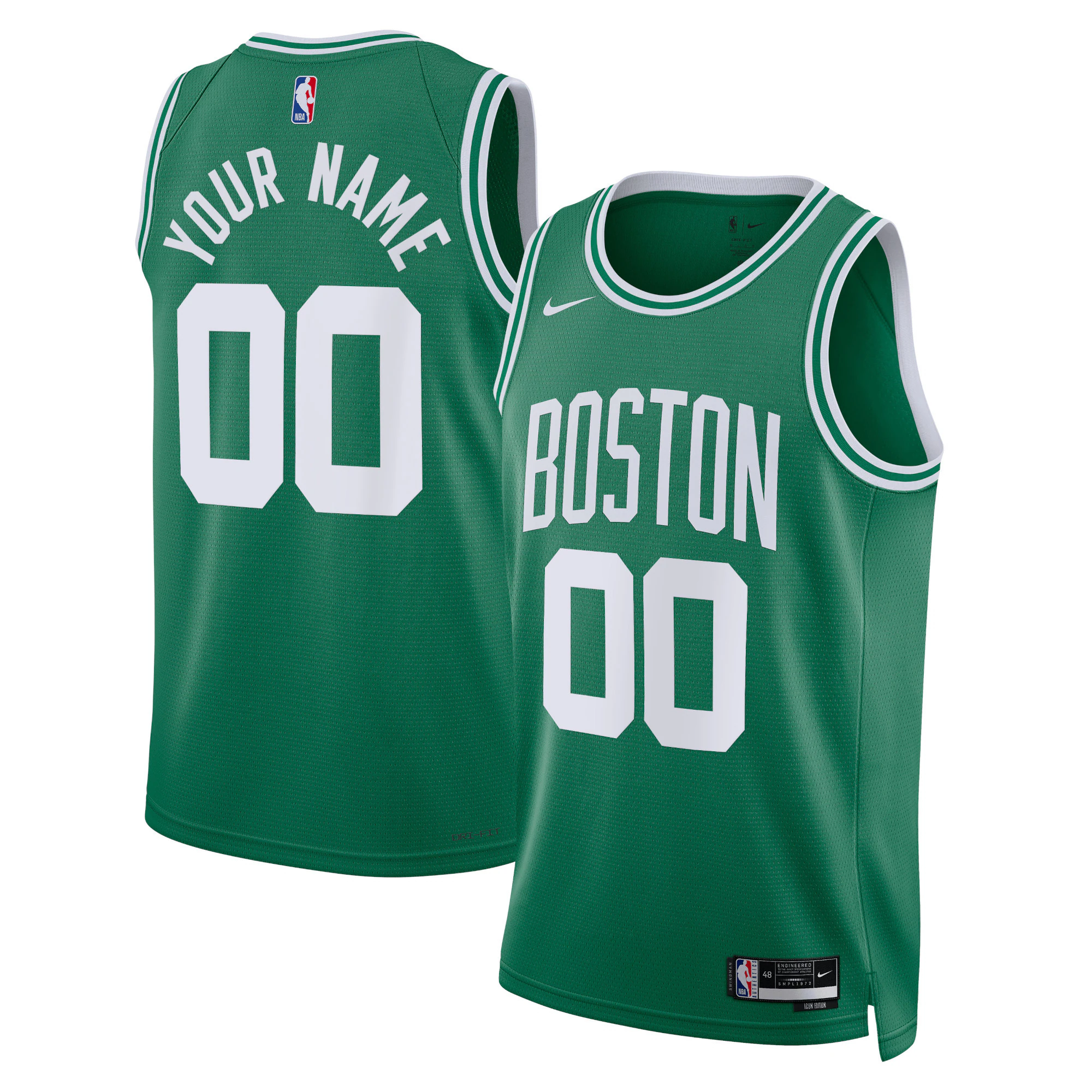nike icon Celtics Green Custom Jersey - Nike Celtics Green Icon