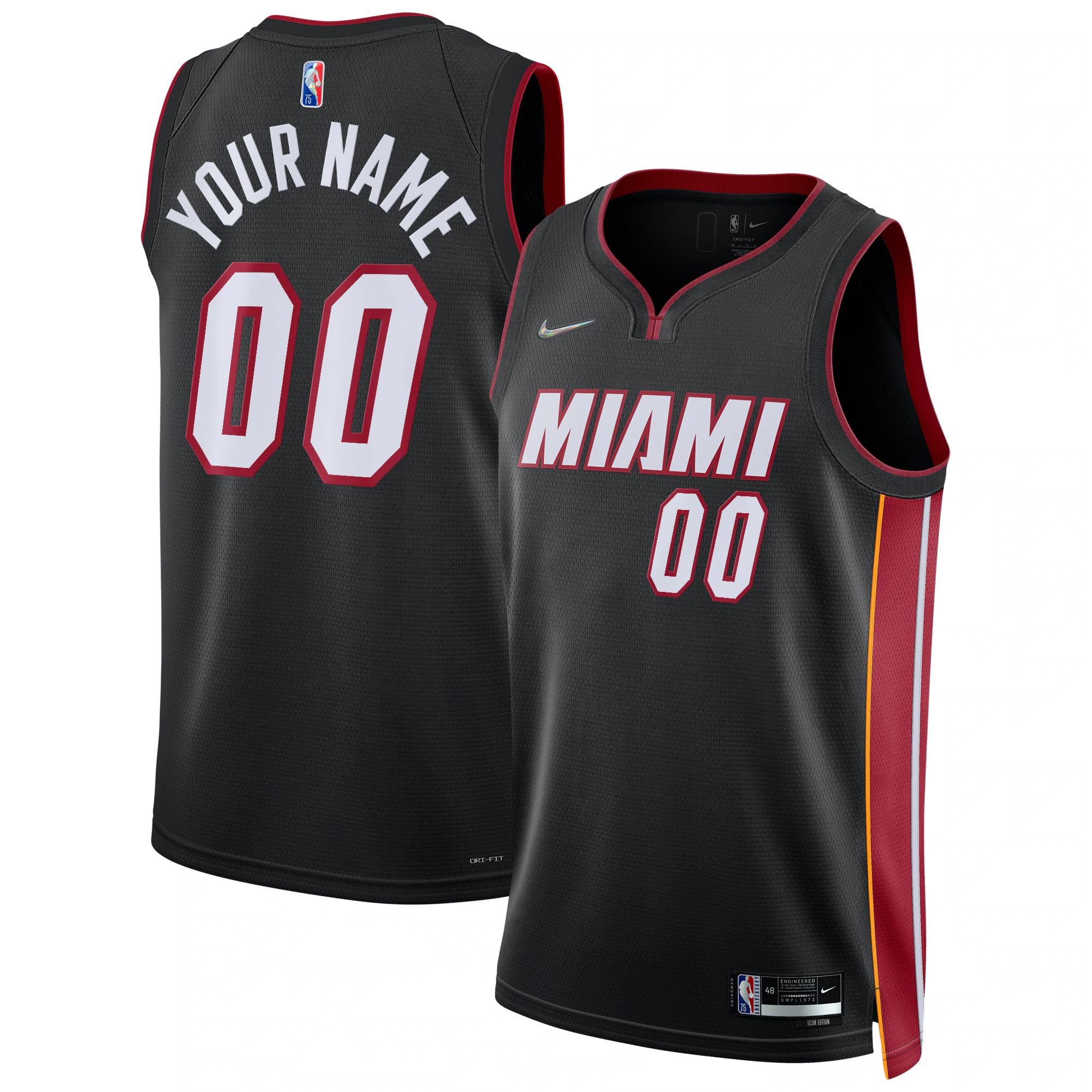 nike icon Miami Heat Black Jersey - Nike Miami Heat Black Icon Edition